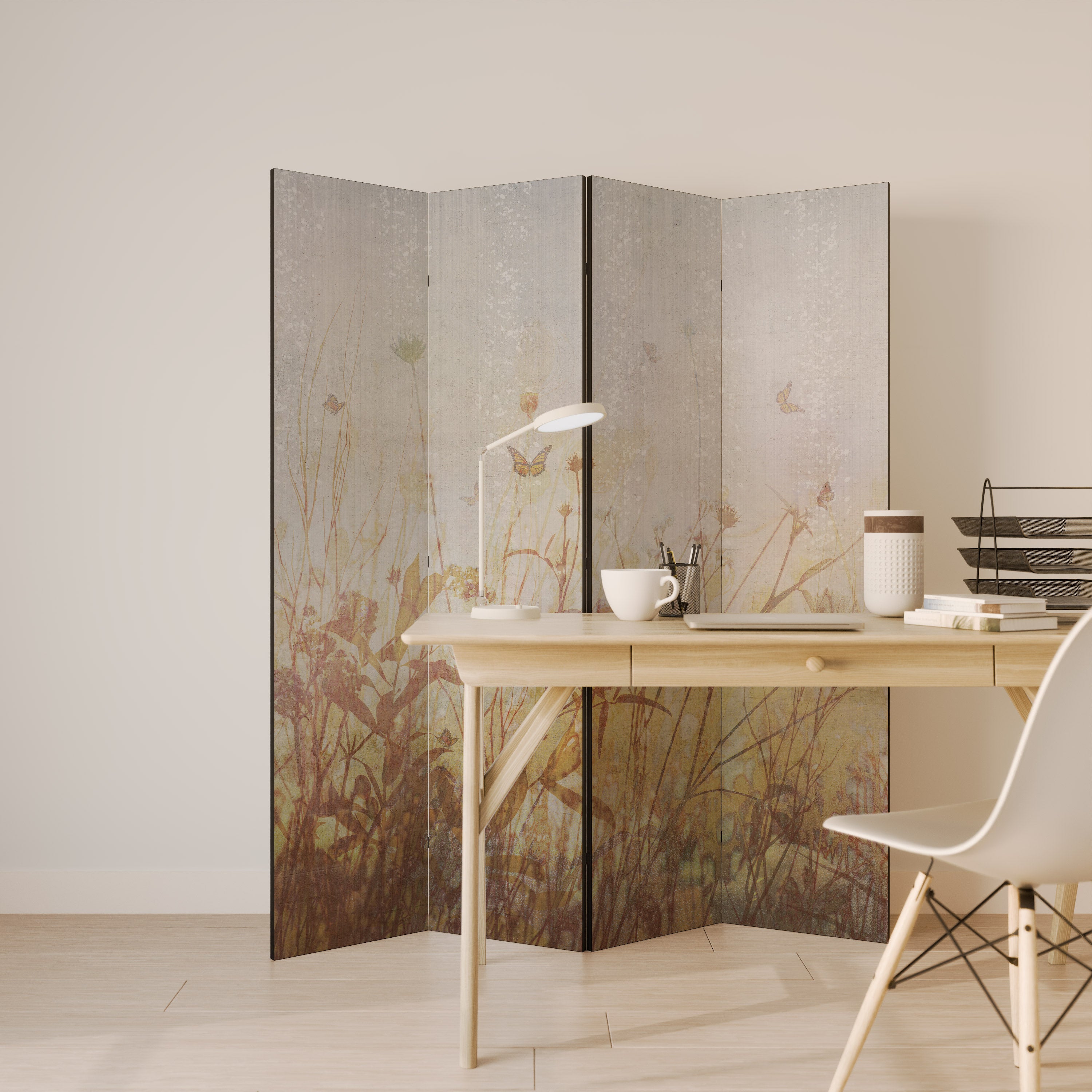 MEADOW BUTTERFLIES 4-Panel Room Divider