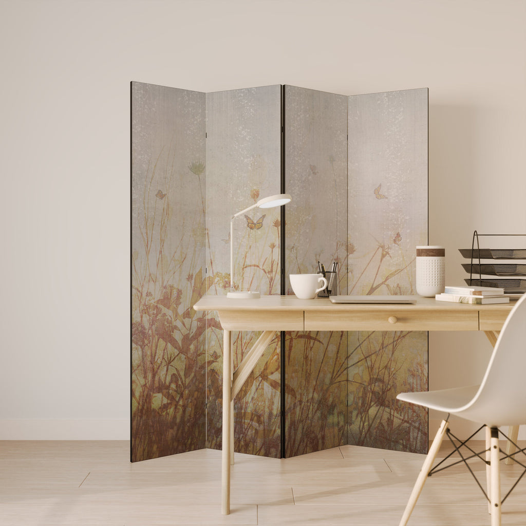 MEADOW BUTTERFLIES Decorative 4-Panel Room Divider