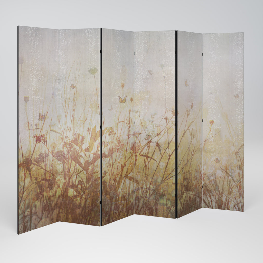 MEADOW BUTTERFLIES Decorative 6-Panel Room Divider