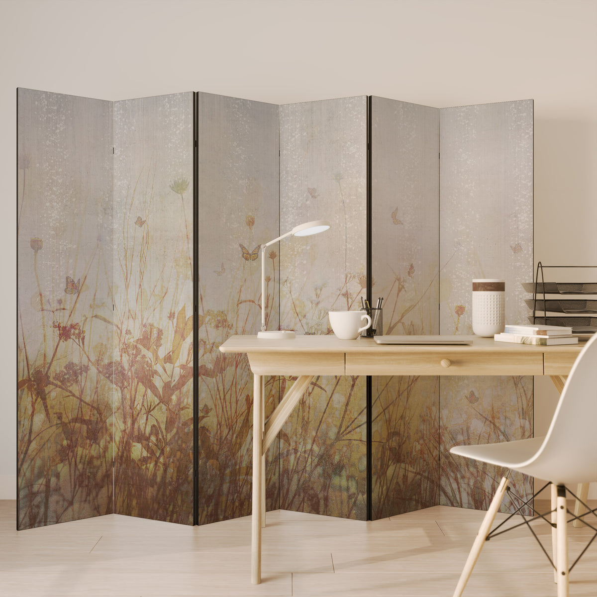 MEADOW BUTTERFLIES 6-Panel Room Divider
