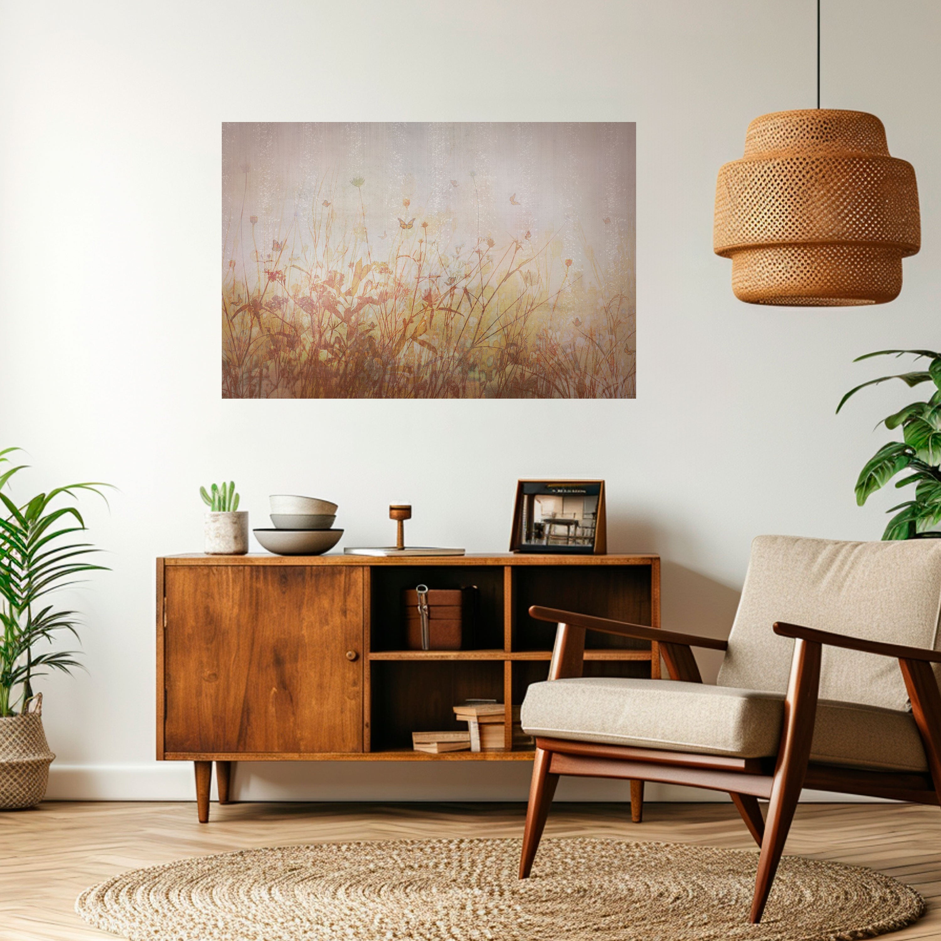 Affiche horizontale autocollante « PAPILLONS DES PRÉS »