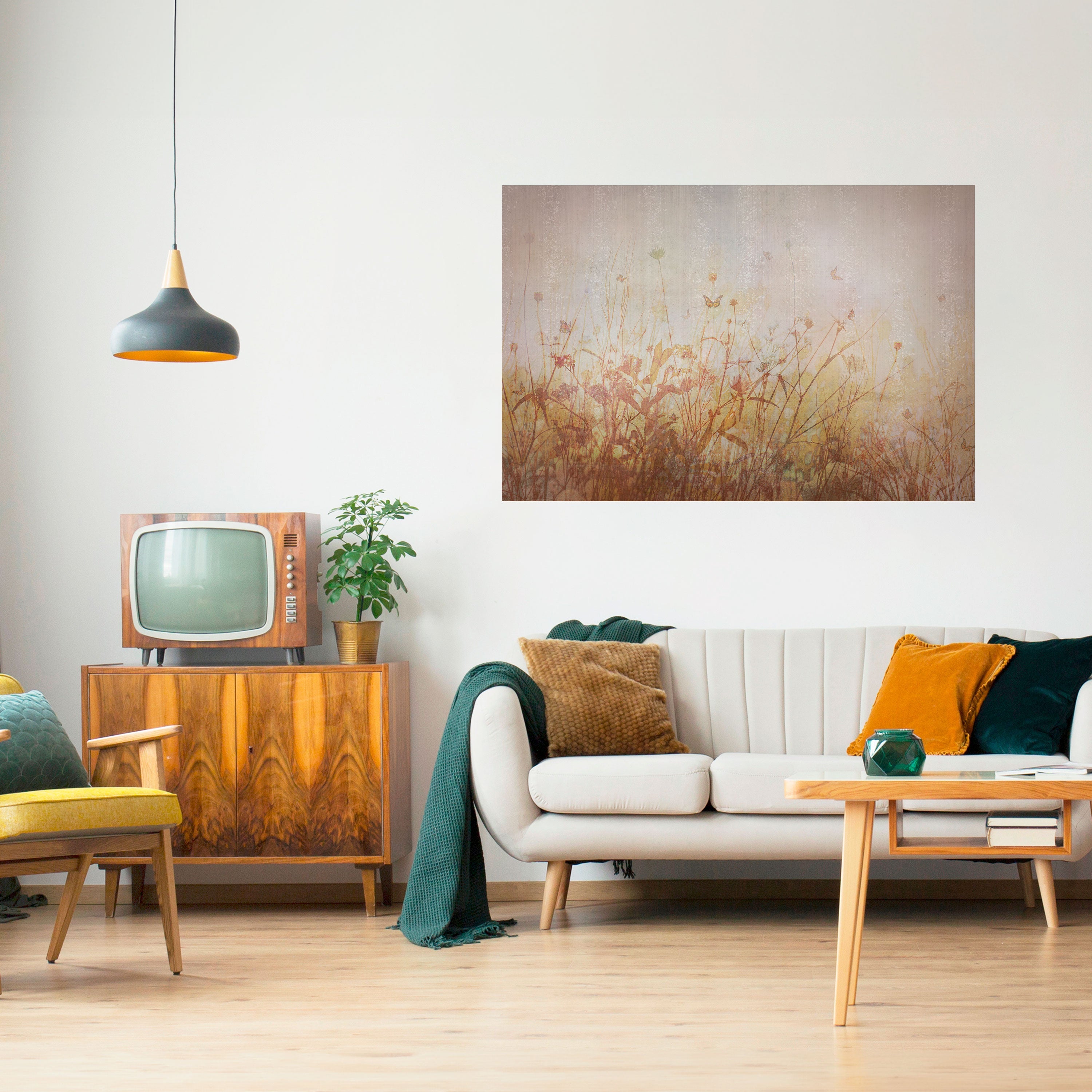 Affiche horizontale autocollante « PAPILLONS DES PRÉS »