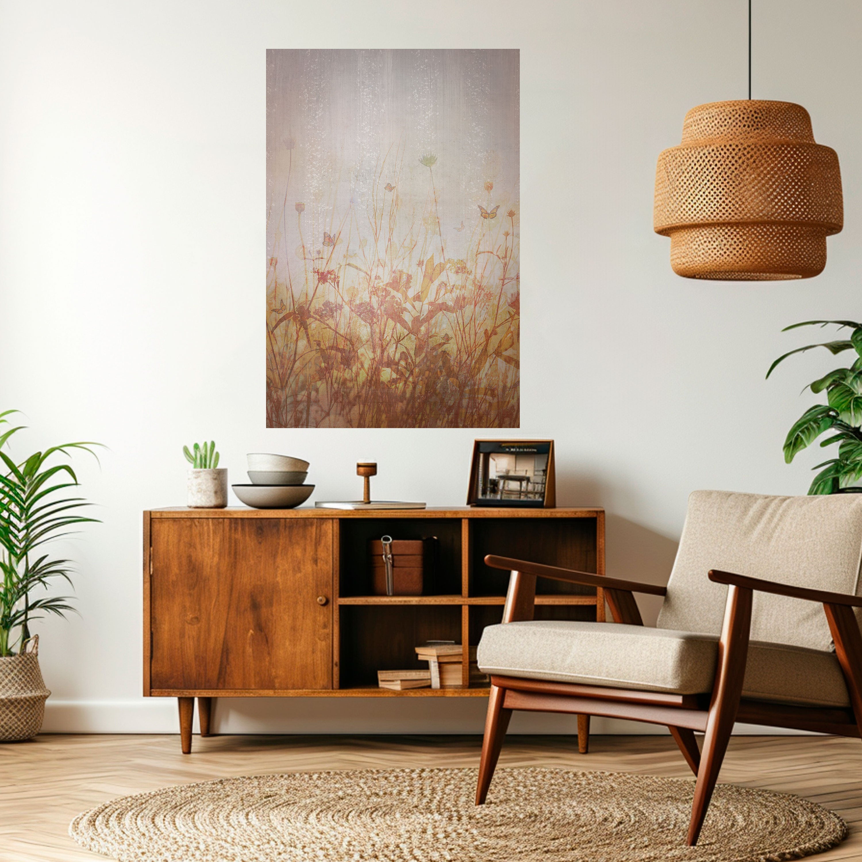 Affiche verticale autocollante « PAPILLON DES PRÉS »