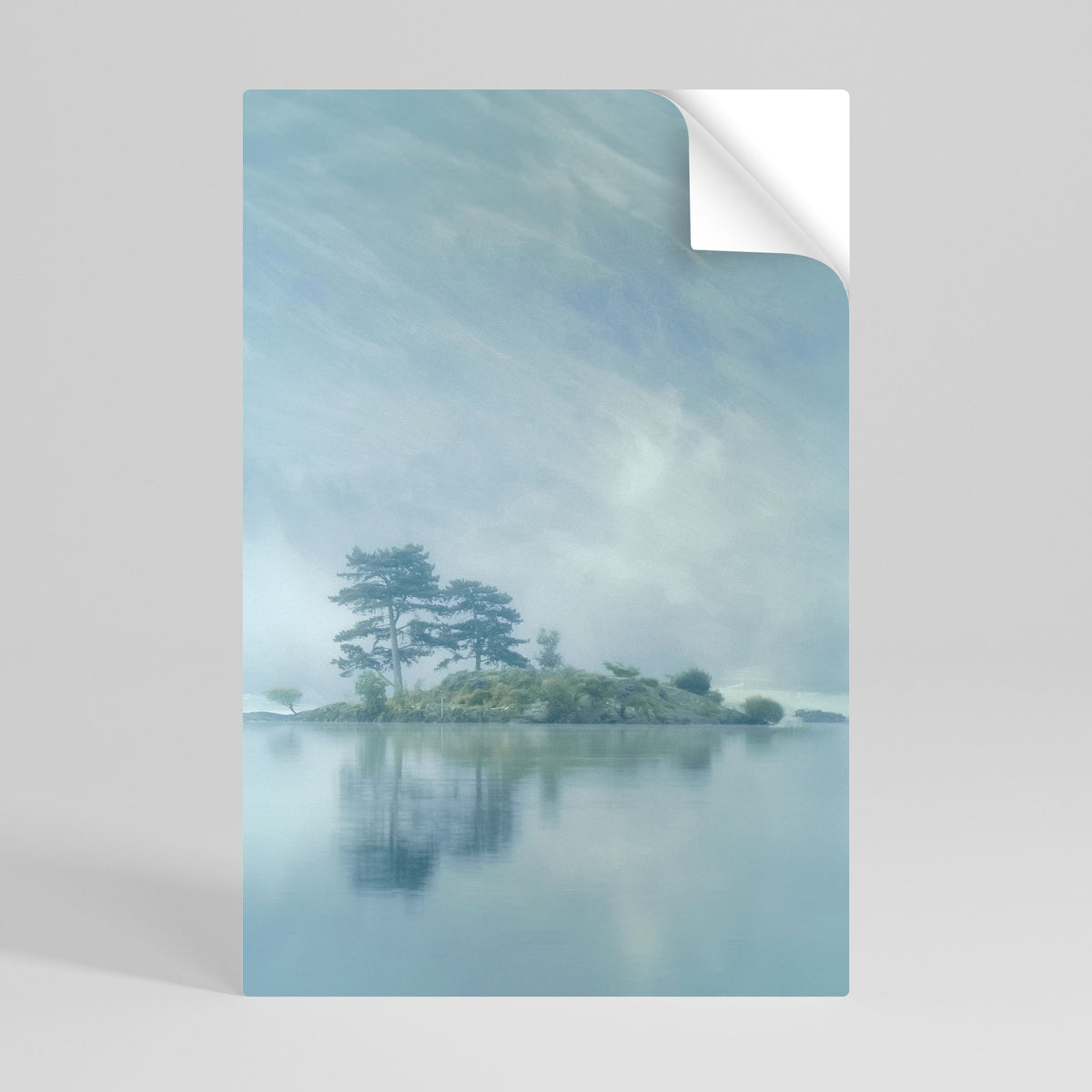 SILVER LAKE Peel and Stick Vertical Poster