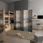 HIDDEN TEMPLE MIST 5-Panel Room Divider