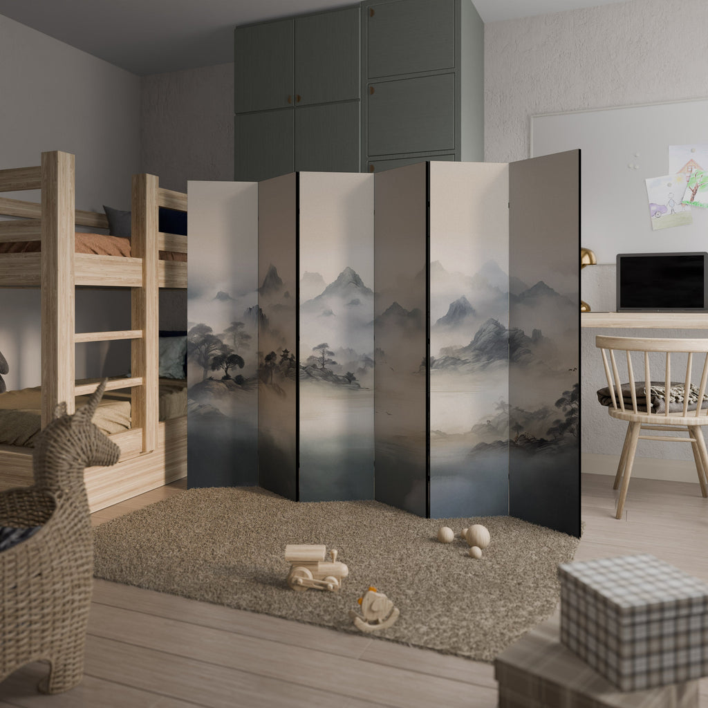 Paravent décoratif à 6 panneaux HIDDEN TEMPLE MIST