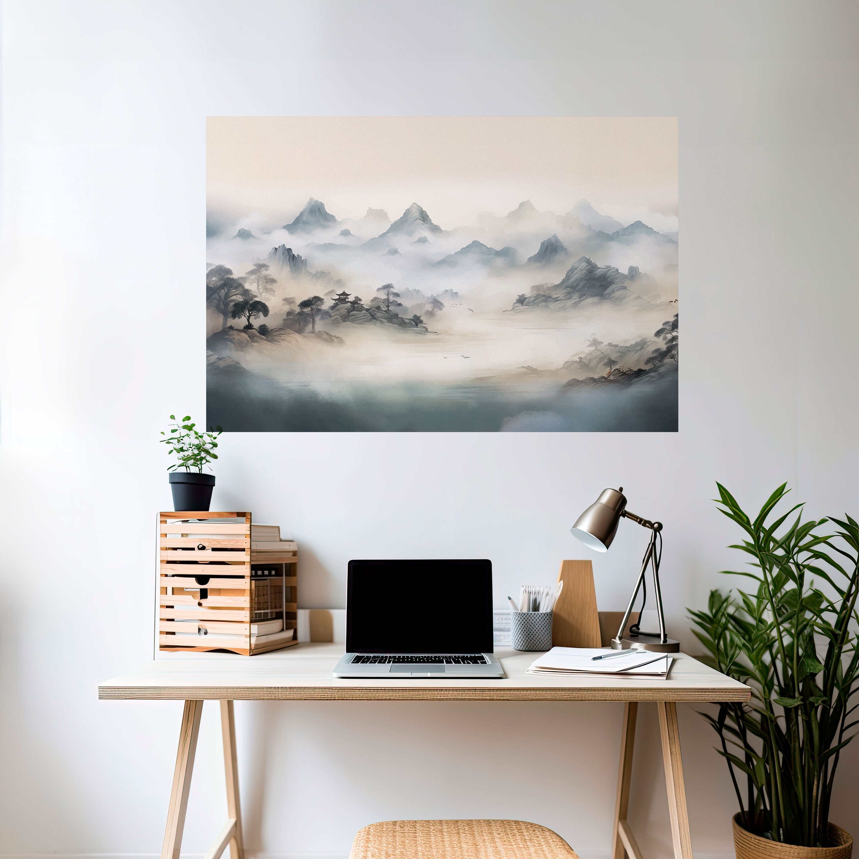 Affiche horizontale autocollante HIDDEN TEMPLE MIST