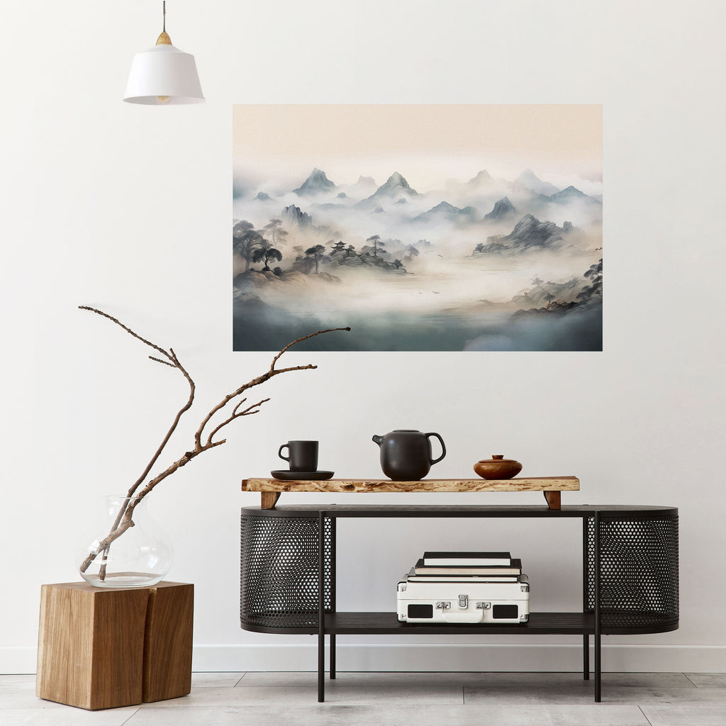 Affiche horizontale autocollante HIDDEN TEMPLE MIST