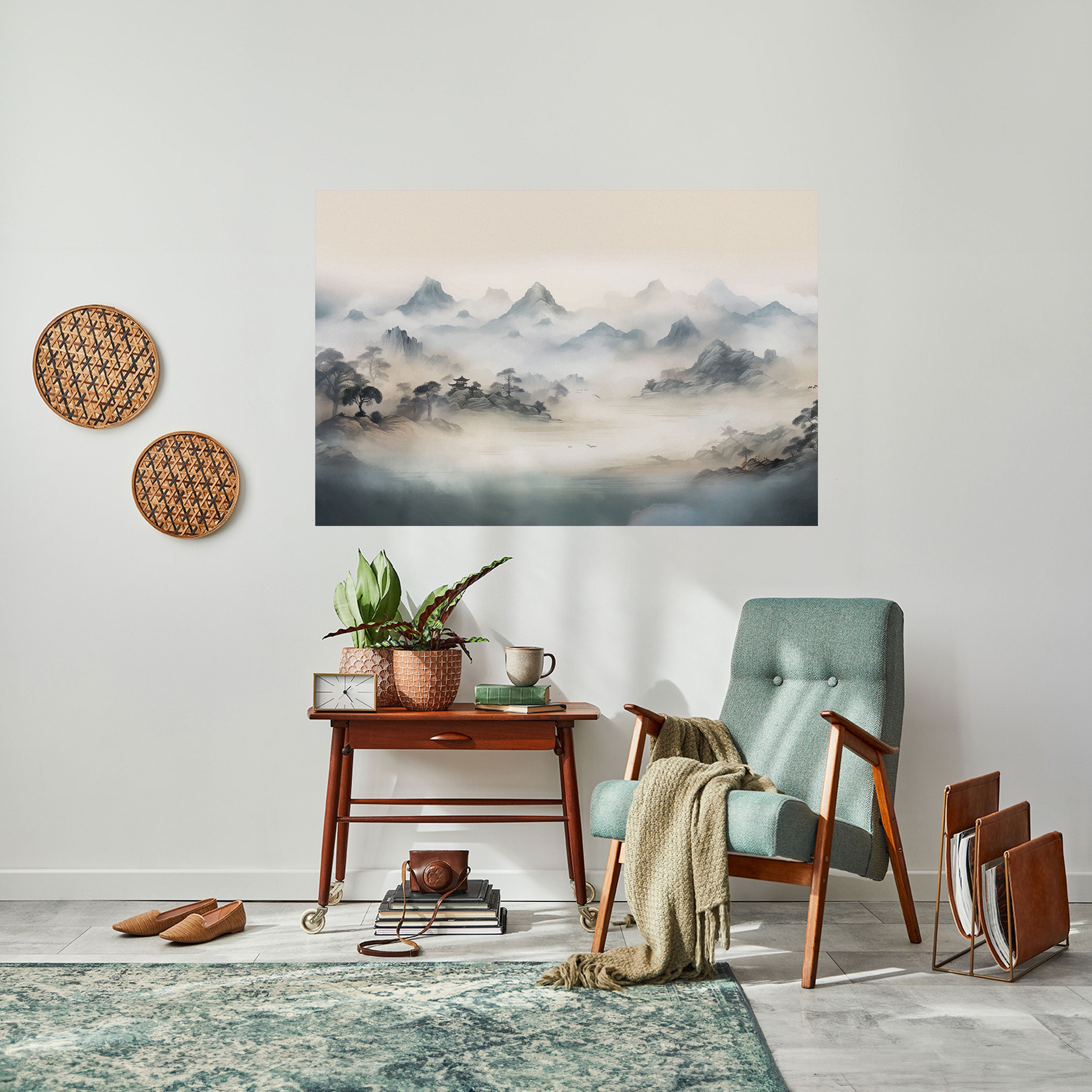 Affiche horizontale autocollante HIDDEN TEMPLE MIST