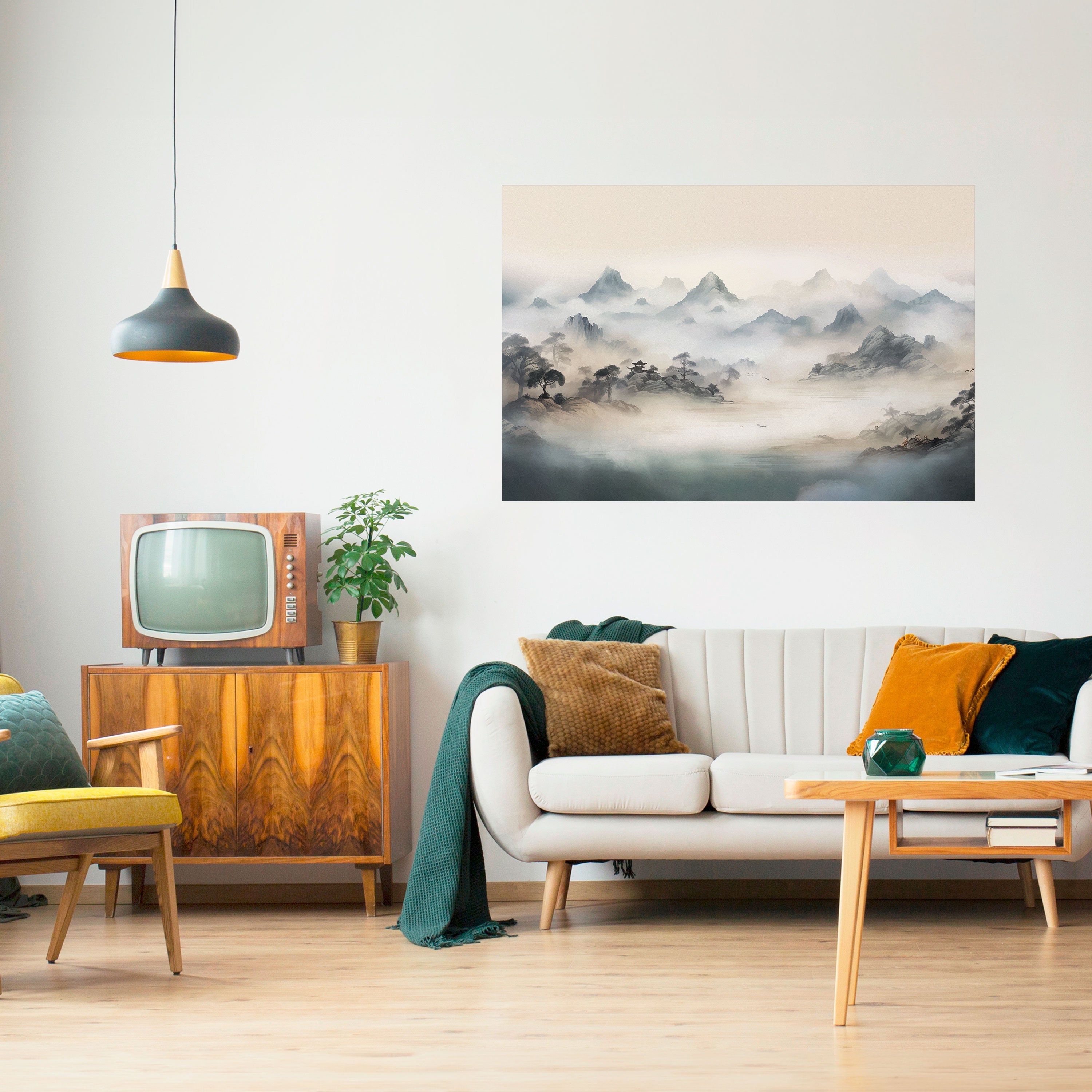 Affiche horizontale autocollante HIDDEN TEMPLE MIST