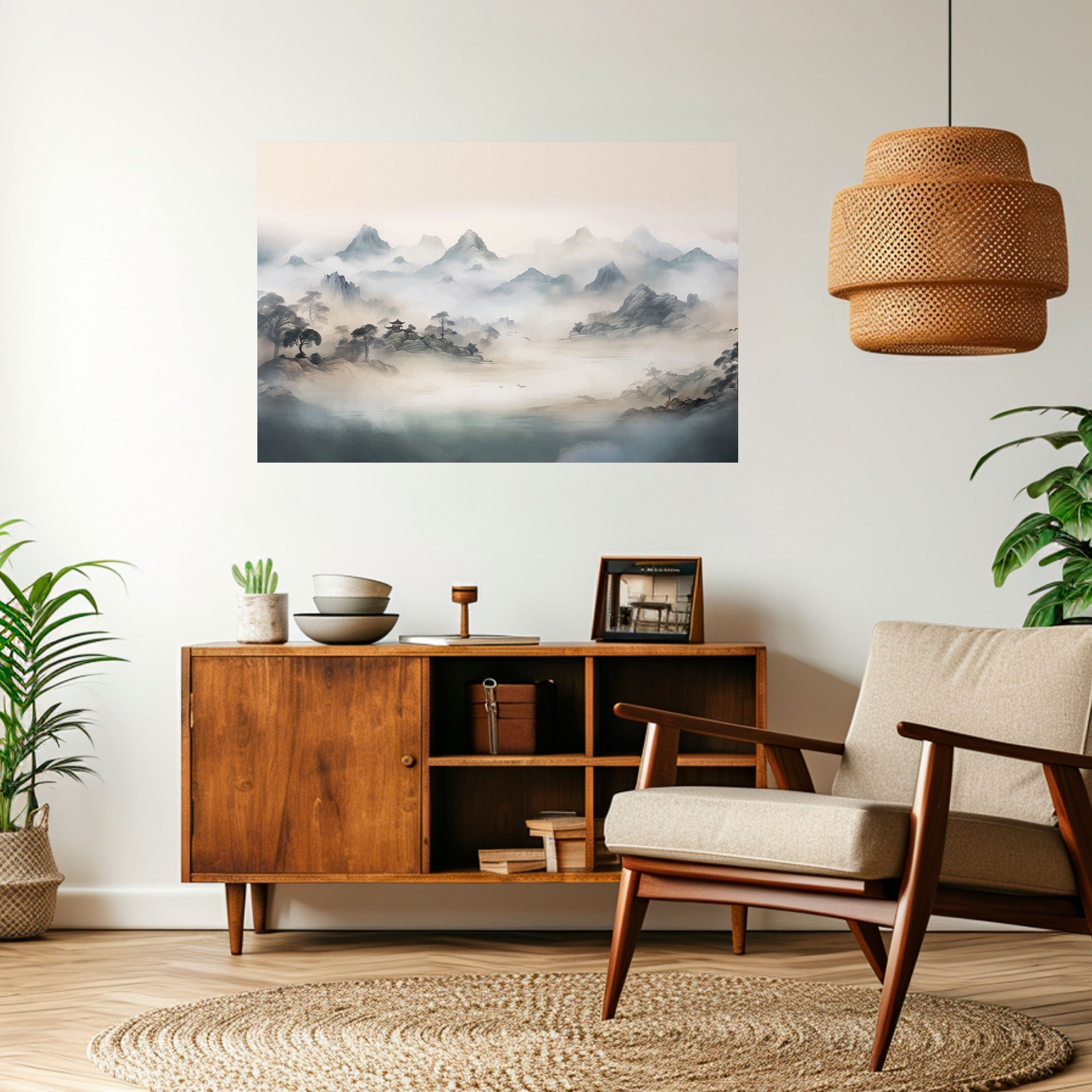 Affiche horizontale autocollante HIDDEN TEMPLE MIST