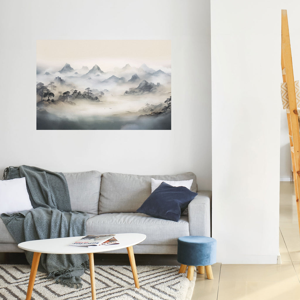 Affiche horizontale autocollante HIDDEN TEMPLE MIST