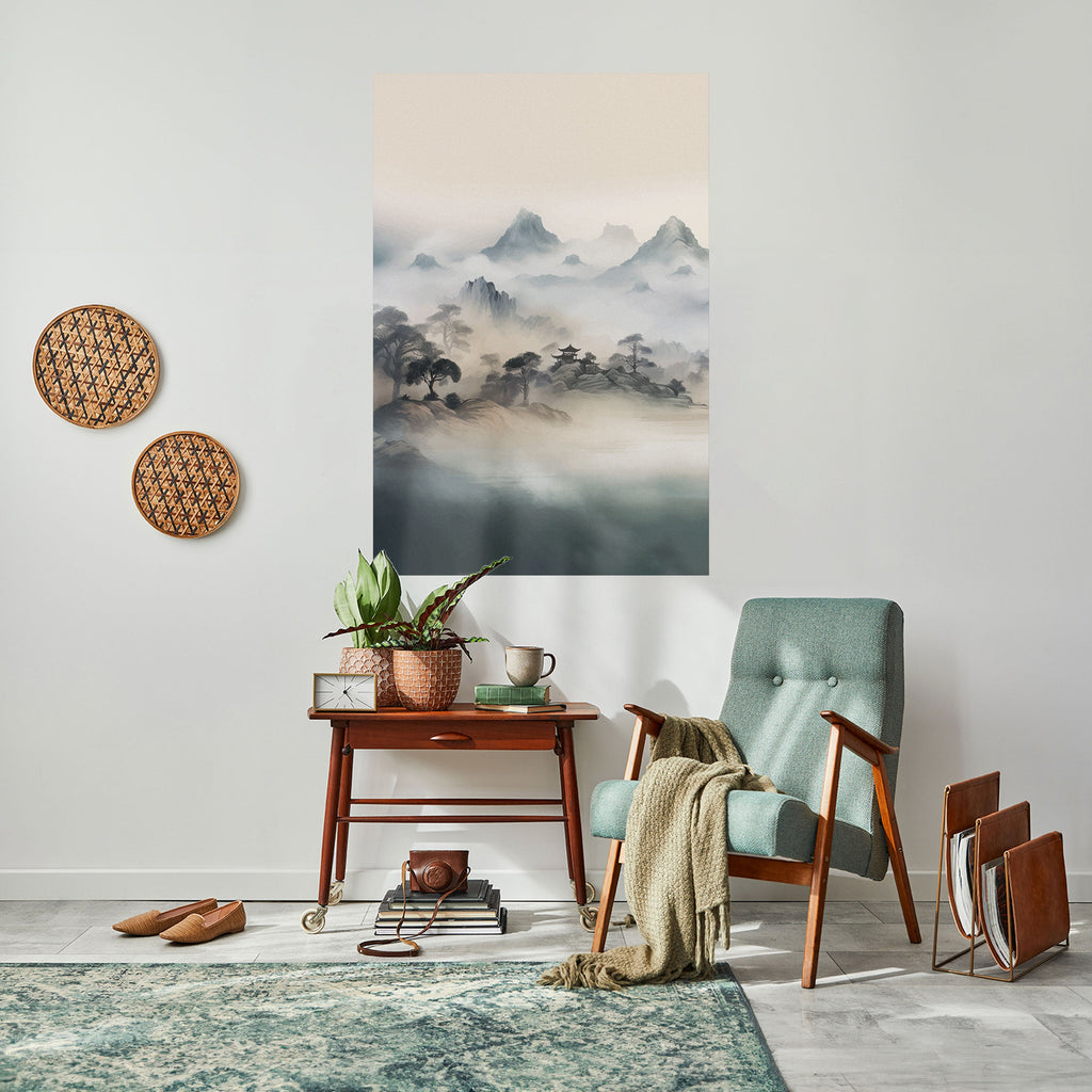 Affiche verticale autocollante HIDDEN TEMPLE MIST