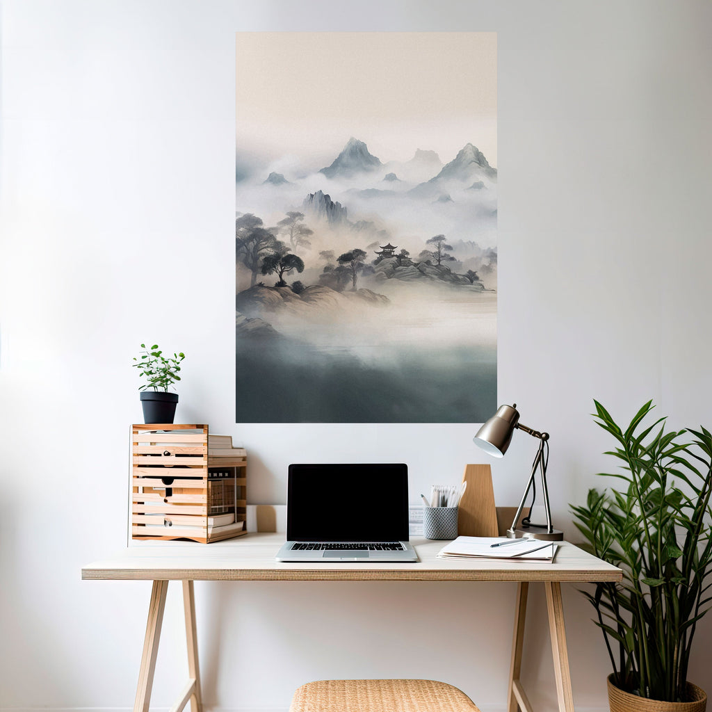 Affiche verticale autocollante HIDDEN TEMPLE MIST