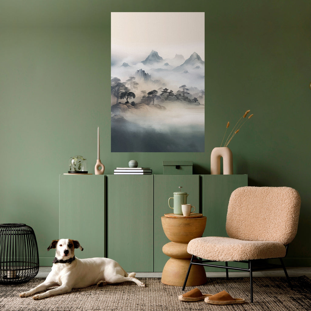 Affiche verticale autocollante HIDDEN TEMPLE MIST