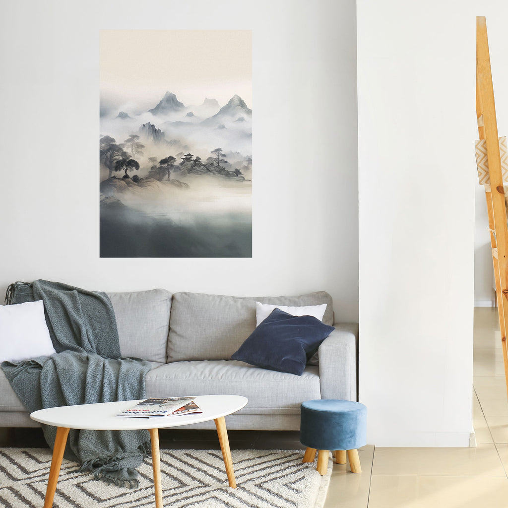 Affiche verticale autocollante HIDDEN TEMPLE MIST