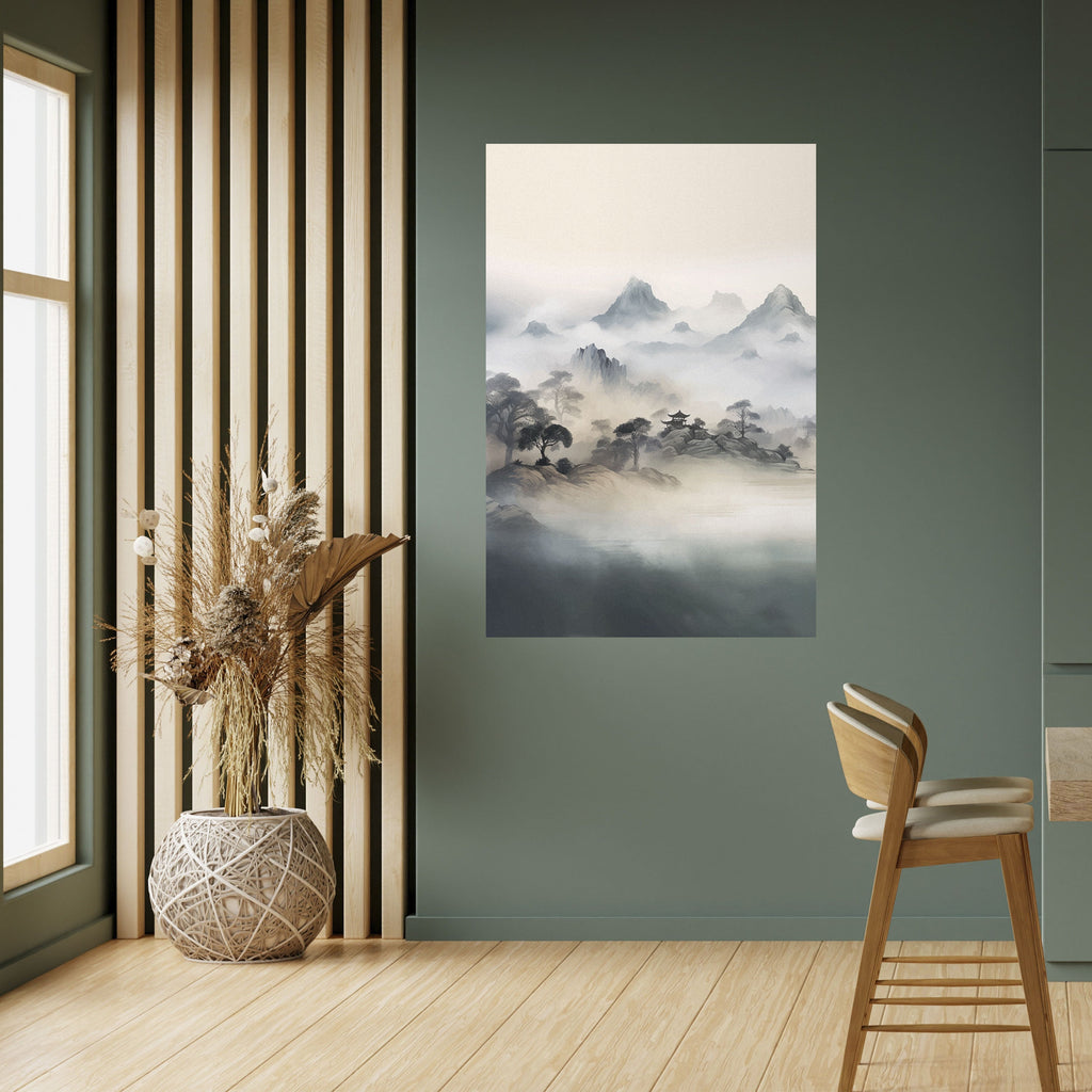 Affiche verticale autocollante HIDDEN TEMPLE MIST