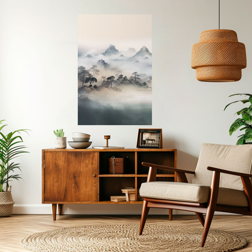 Affiche verticale autocollante HIDDEN TEMPLE MIST