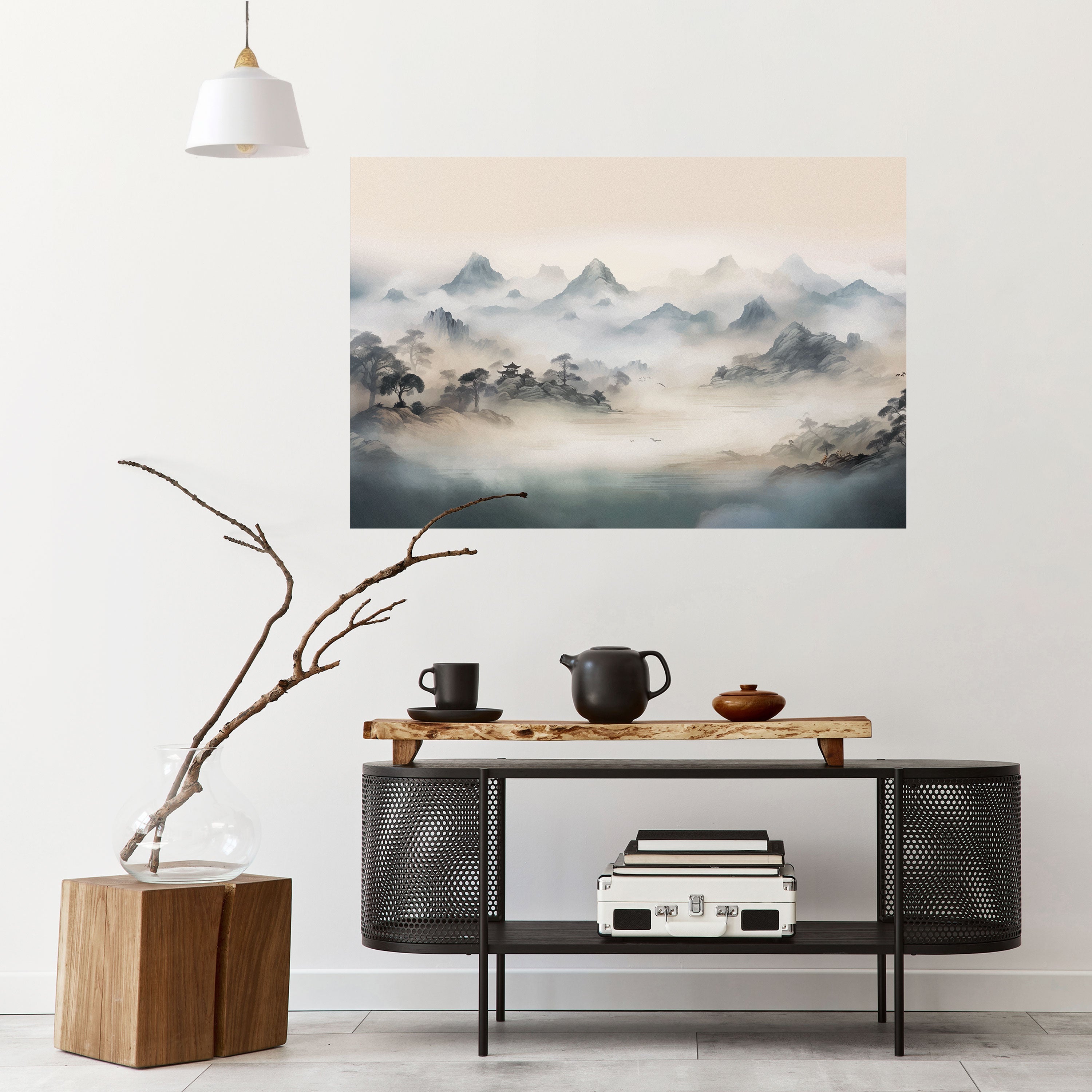 Affiche horizontale autocollante HIDDEN TEMPLE MIST