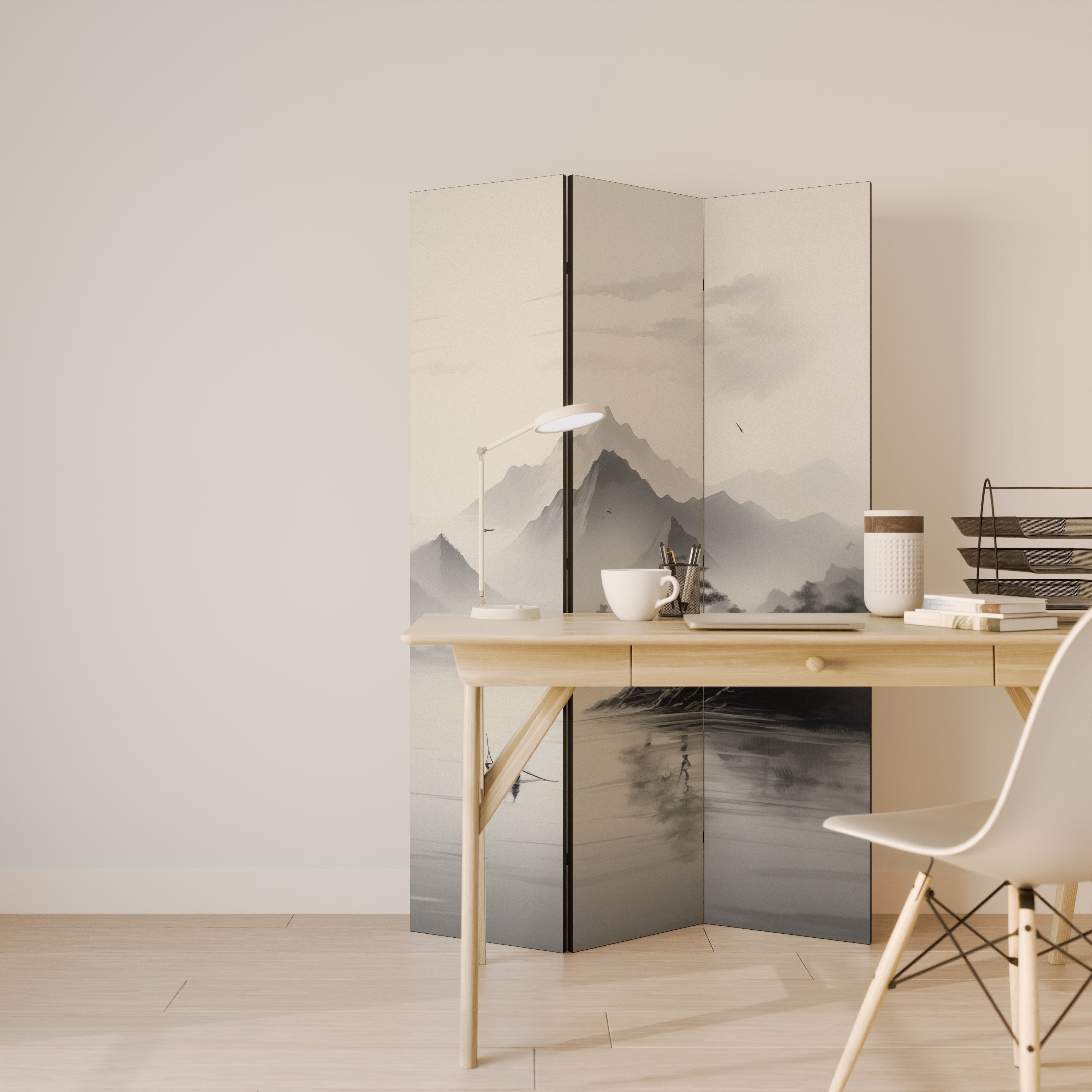 Séparateur de pièce décoratif à 3 panneaux ASIAN VENTURE