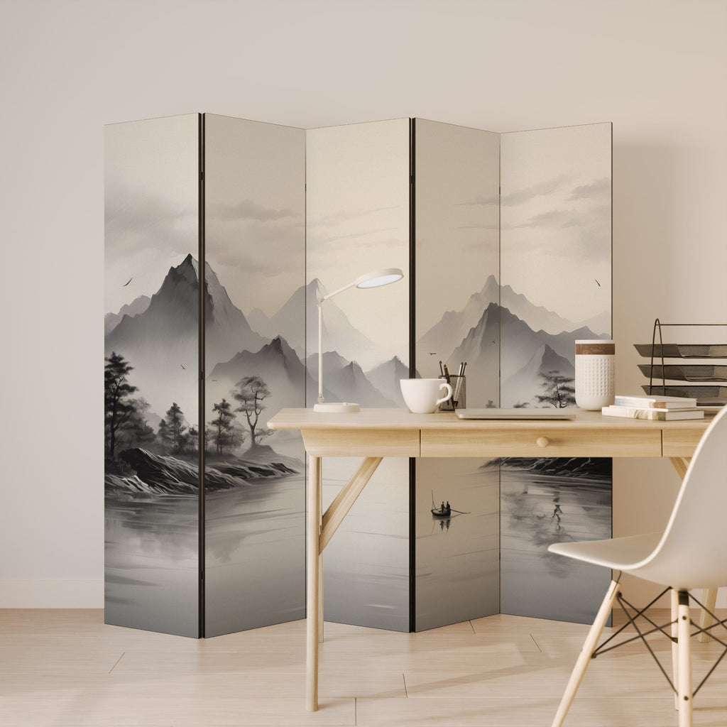 ASIAN VENTURE Decorative 5-Panel Room Divider