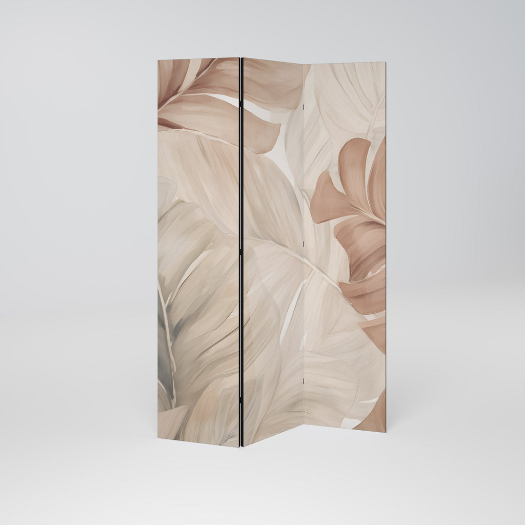 SOFT TONES OF FOLIAGE Decorative 3-Panel Room Divider