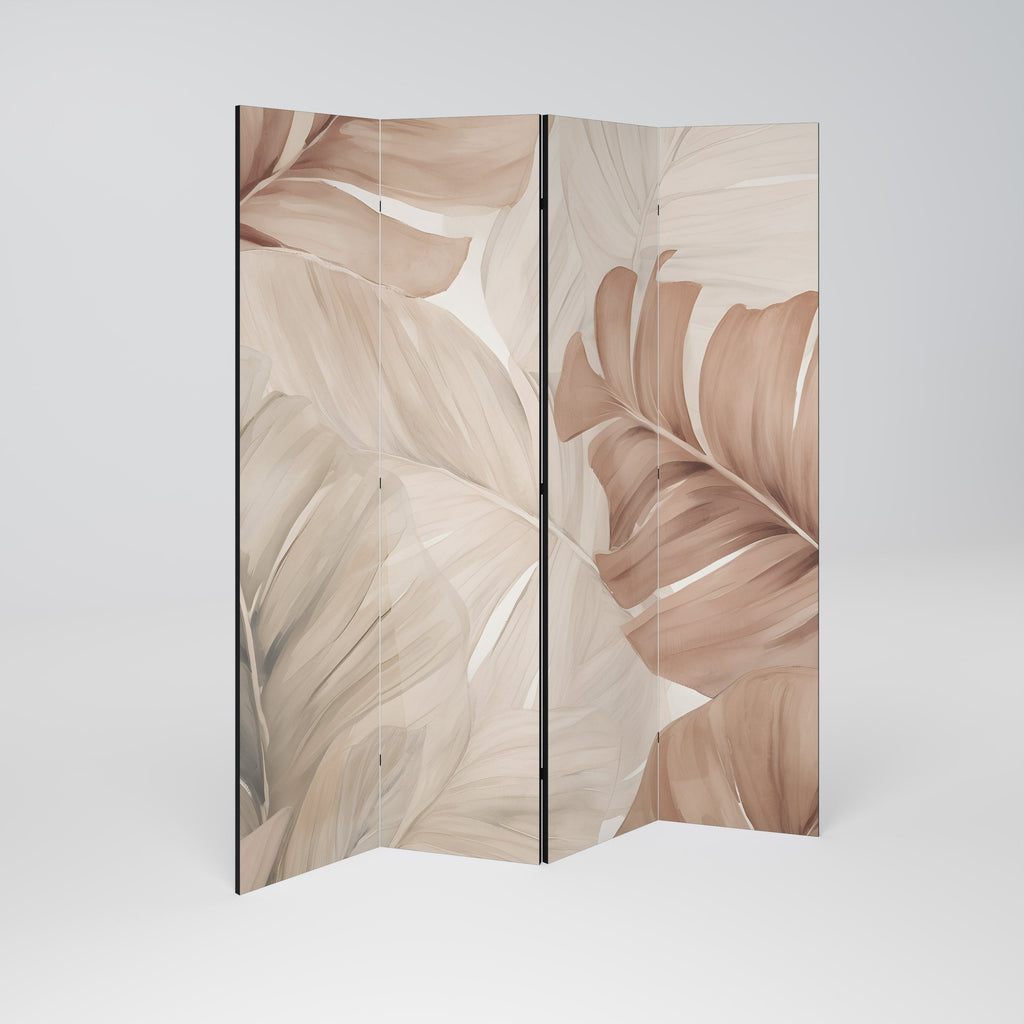 SOFT TONES OF FOLIAGE Decorative 4-Panel Room Divider