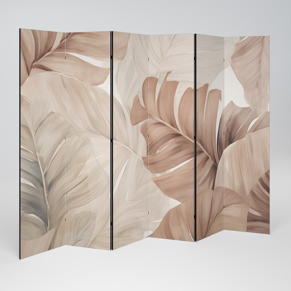 SOFT TONES OF FOLIAGE Decorative 6-Panel Room Divider