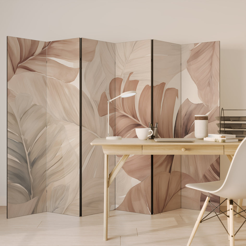 SOFT TONES OF FOLIAGE 6-Panel Room Divider