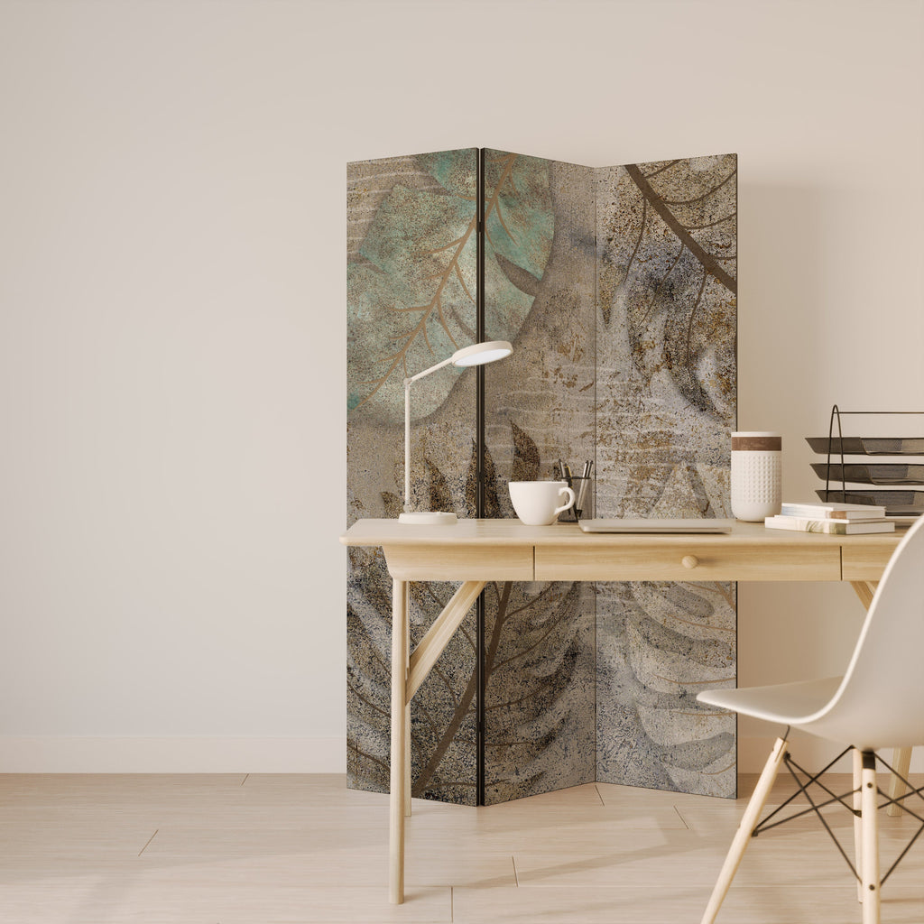 TEXTURED TRANQUILITY Decorative 3-Panel Room Divider