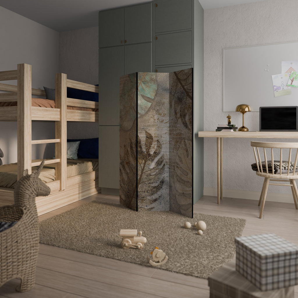 TEXTURED TRANQUILITY Decorative 3-Panel Room Divider