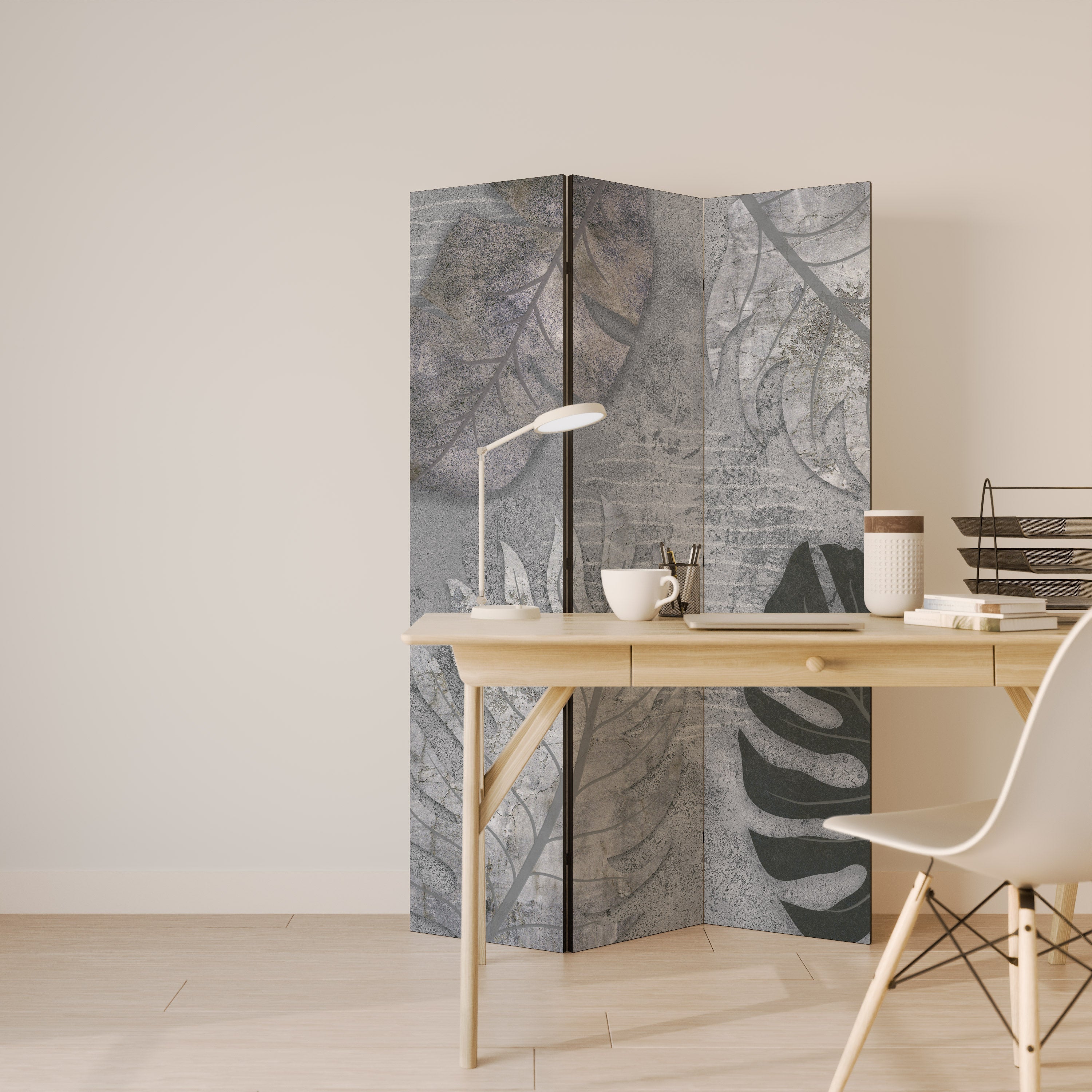 Cloison décorative à 3 panneaux VINTAGE GREENERY