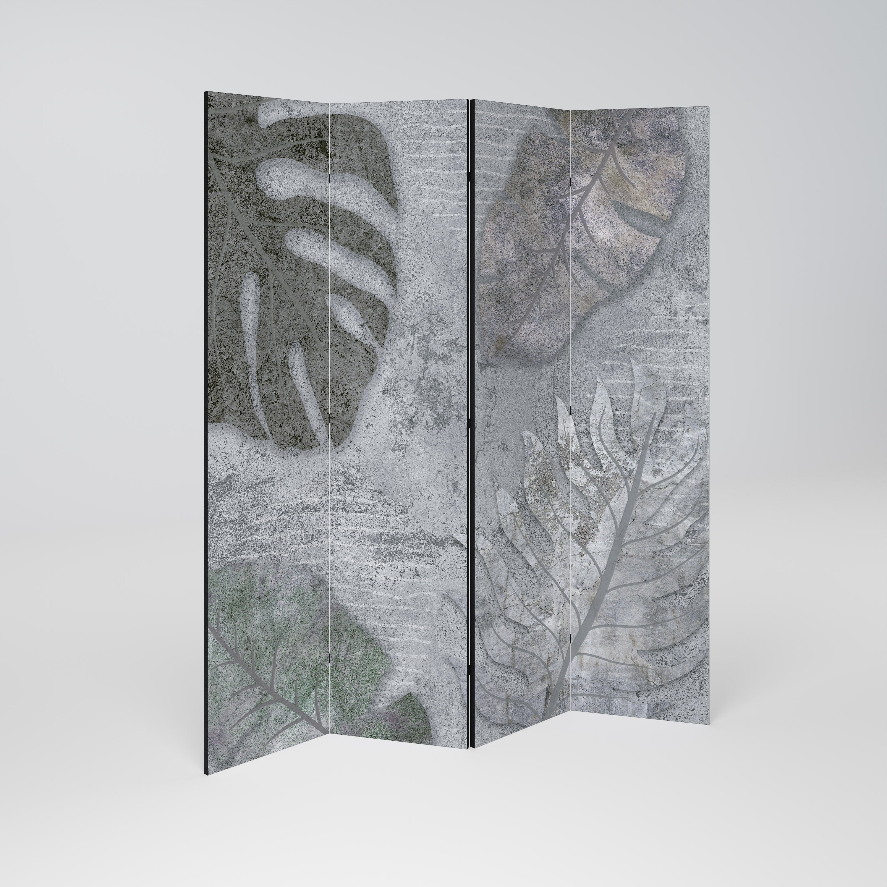 Cloison décorative à 4 panneaux VINTAGE GREENERY