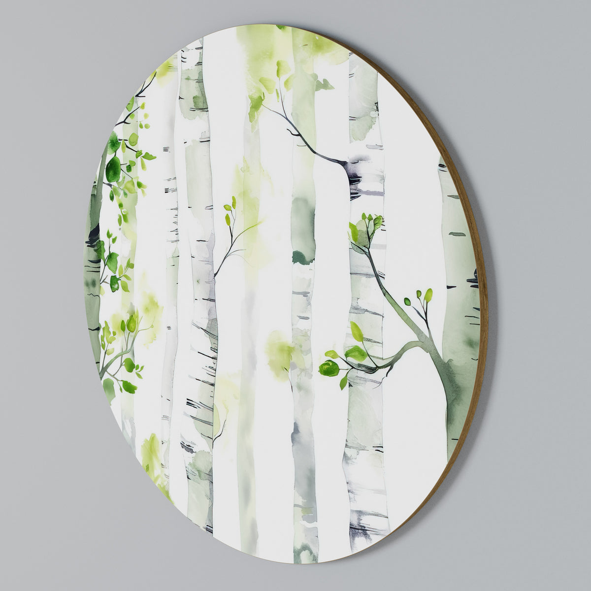 BIRCHY SOLACE Round Wall Art