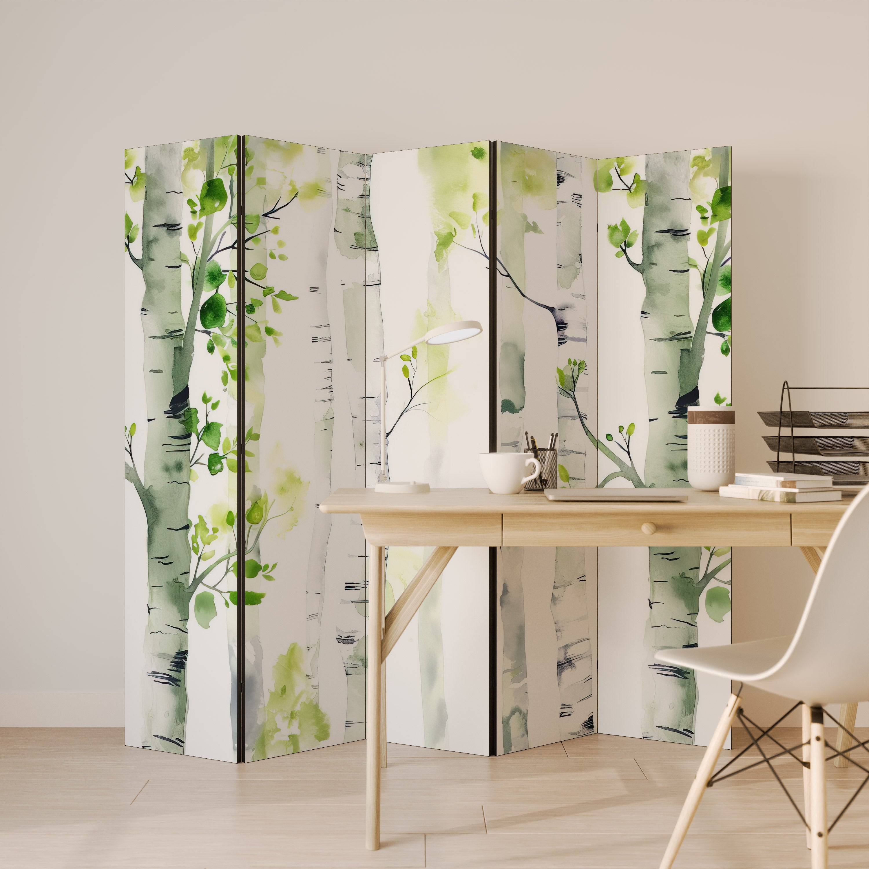 BIRCHY SOLACE 5-Panel Room Divider