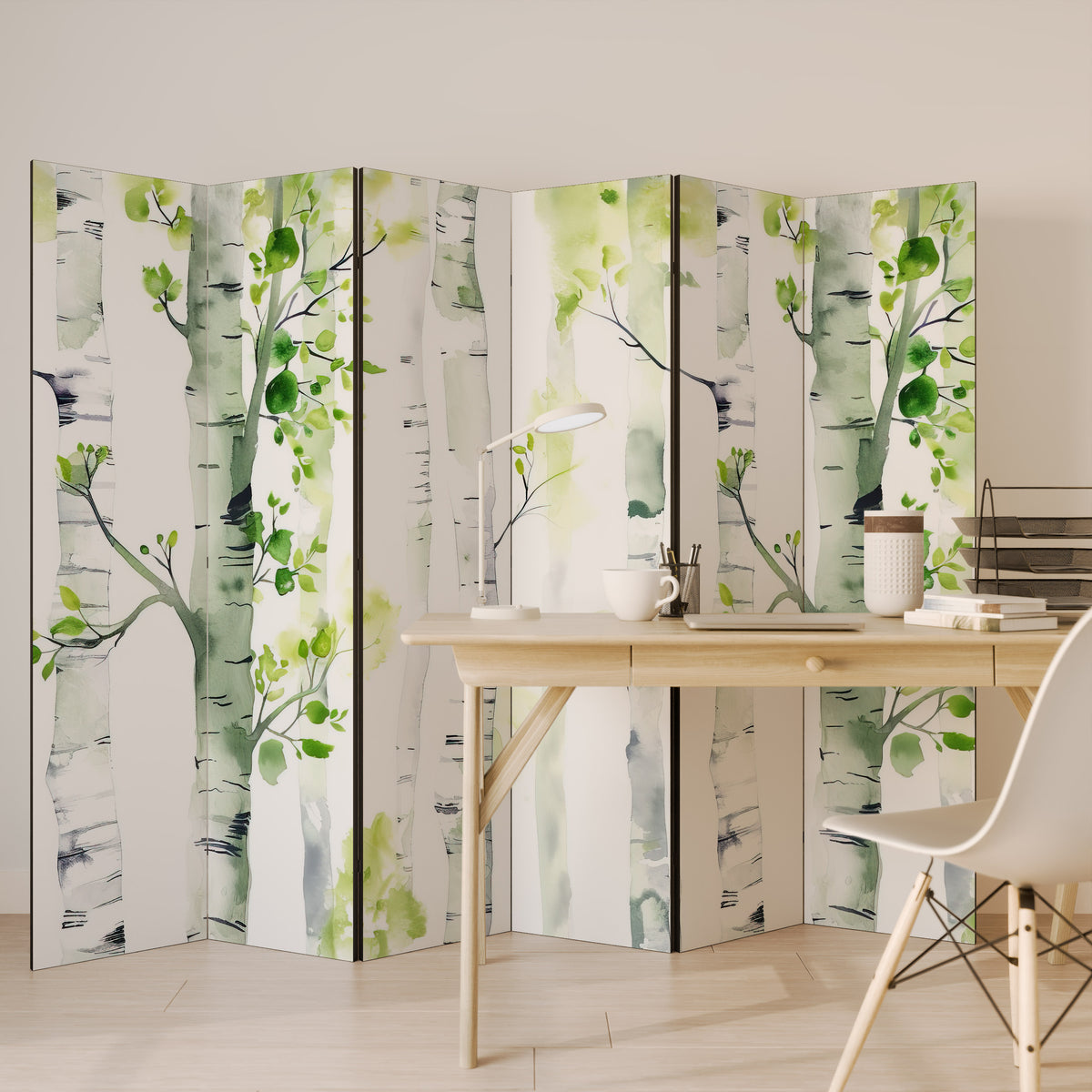 BIRCHY SOLACE 6-Panel Room Divider