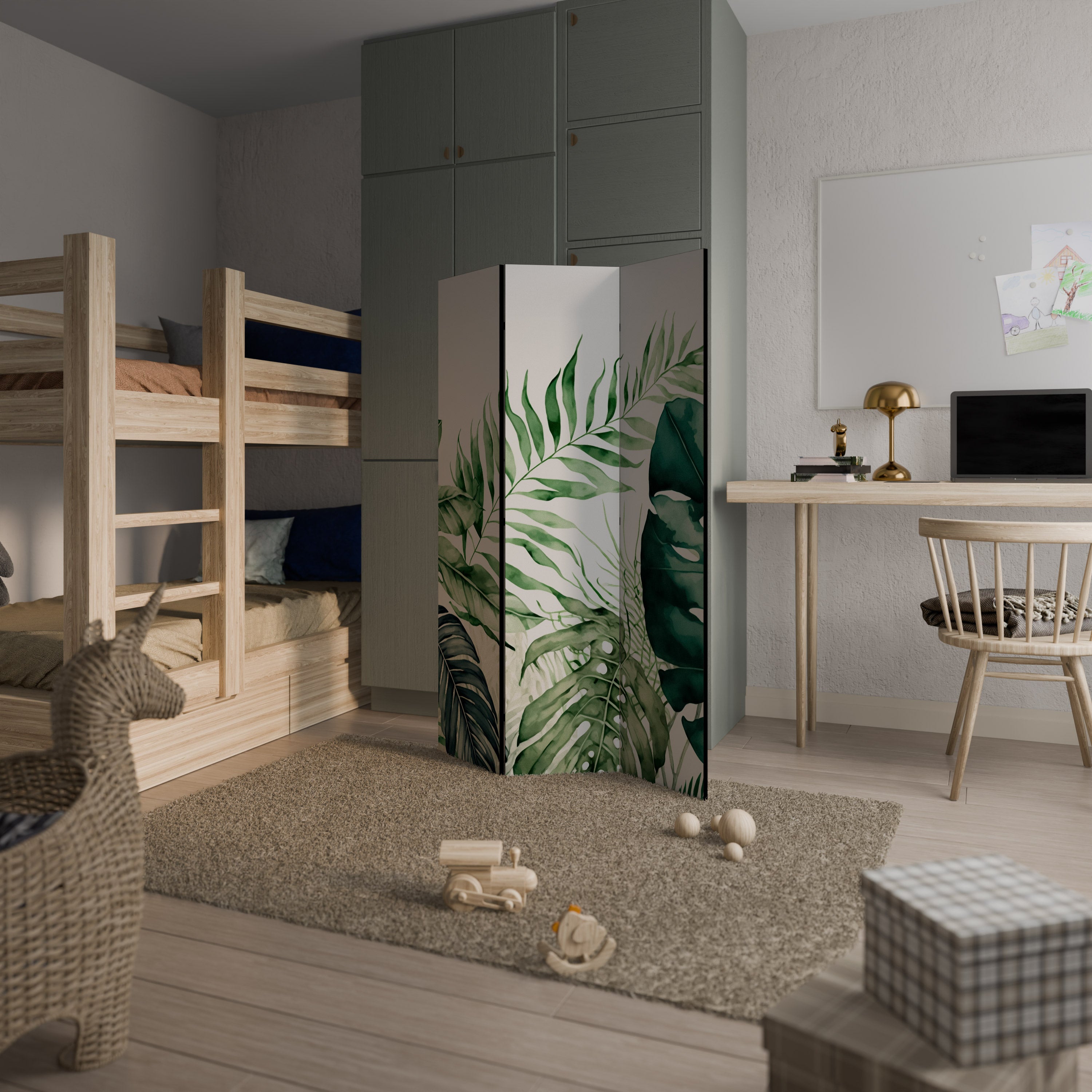 MONSTERA DREAM 3-Panel Room Divider