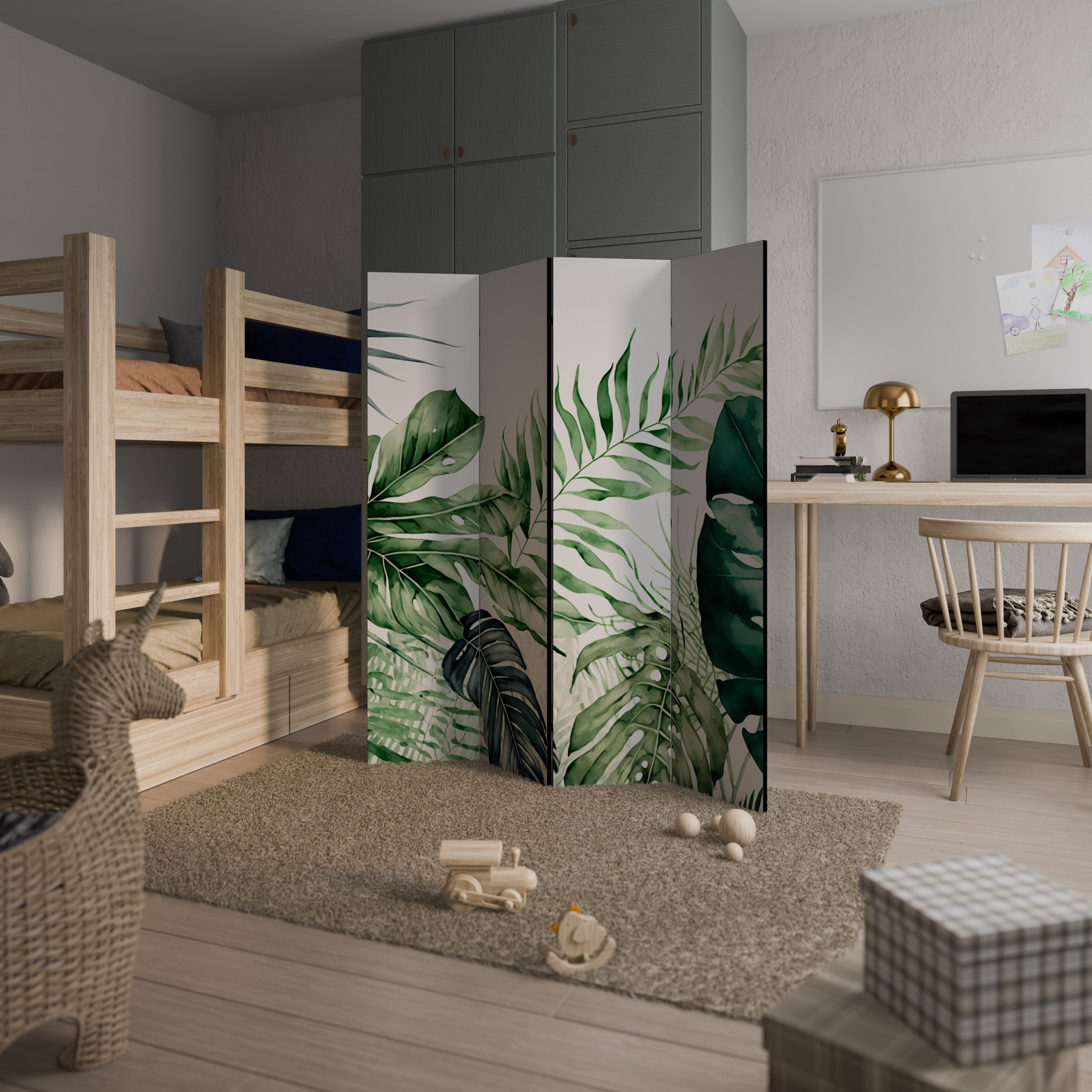 MONSTERA DREAM 4-Panel Room Divider