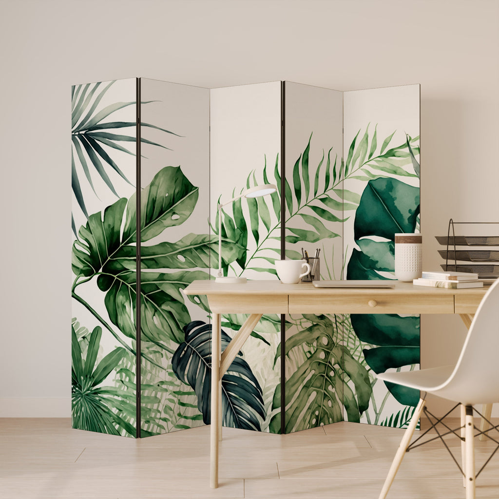 MONSTERA DREAM Decorative 5-Panel Room Divider