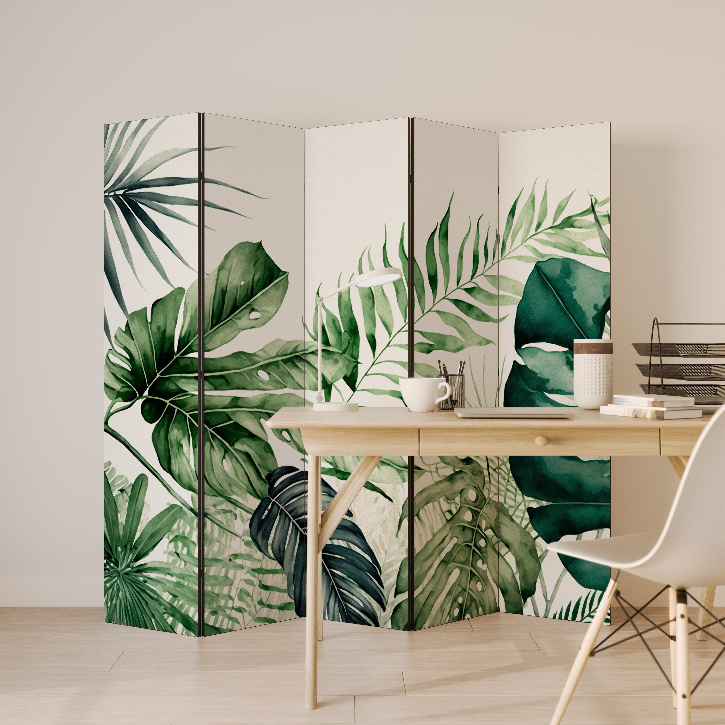 Paravent décoratif à 5 panneaux MONSTERA DREAM