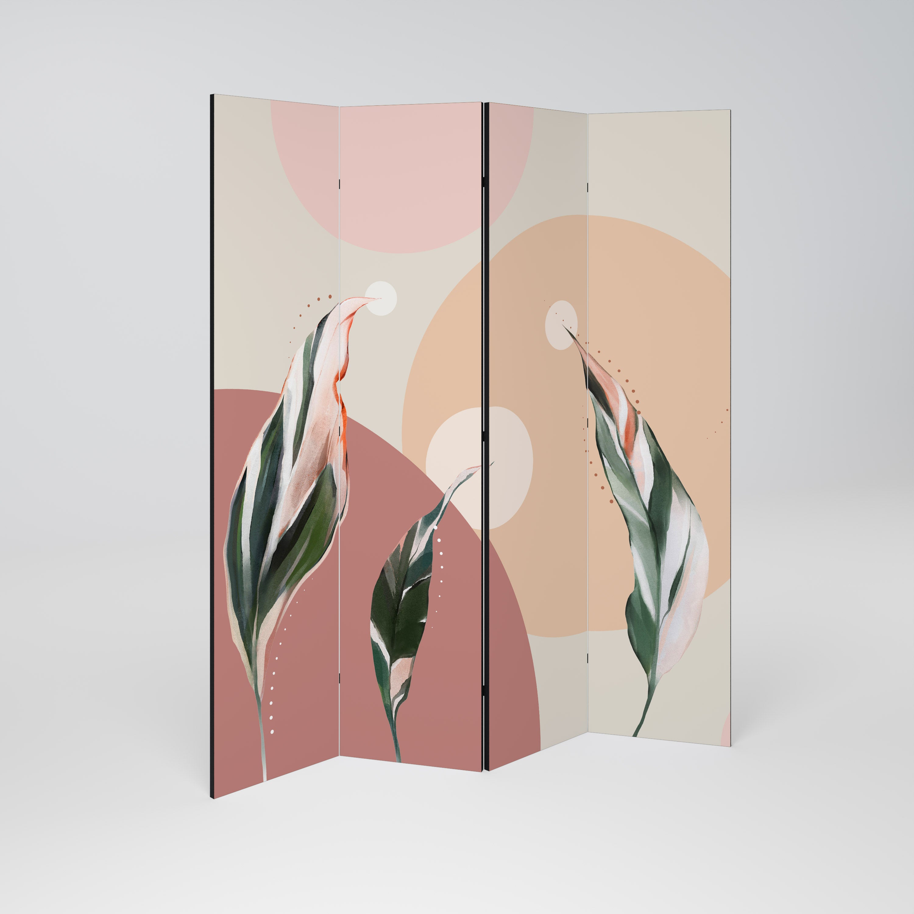 LEAFY SYMPHONY 4-Panel Room Divider