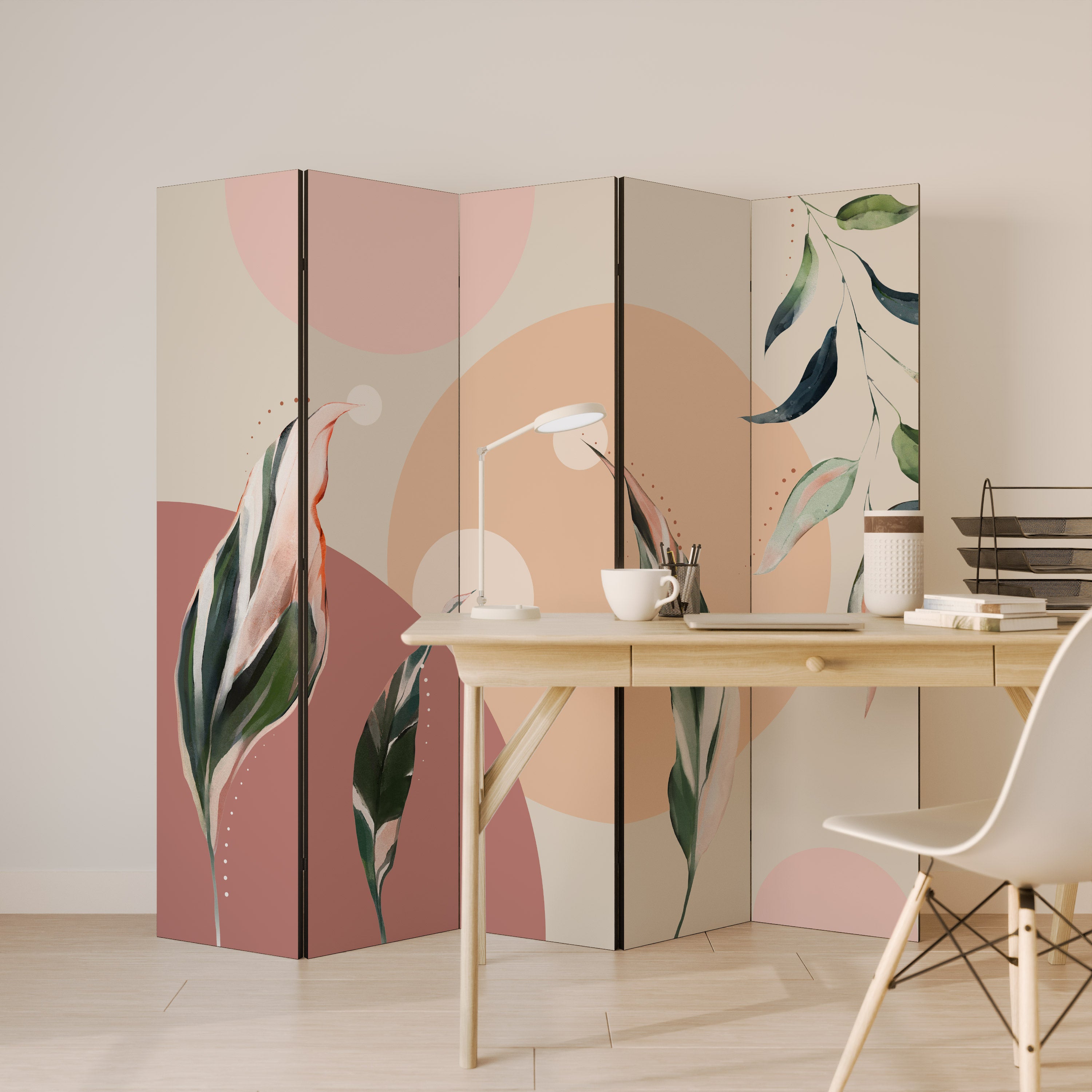 LEAFY SYMPHONY 5-Panel Room Divider