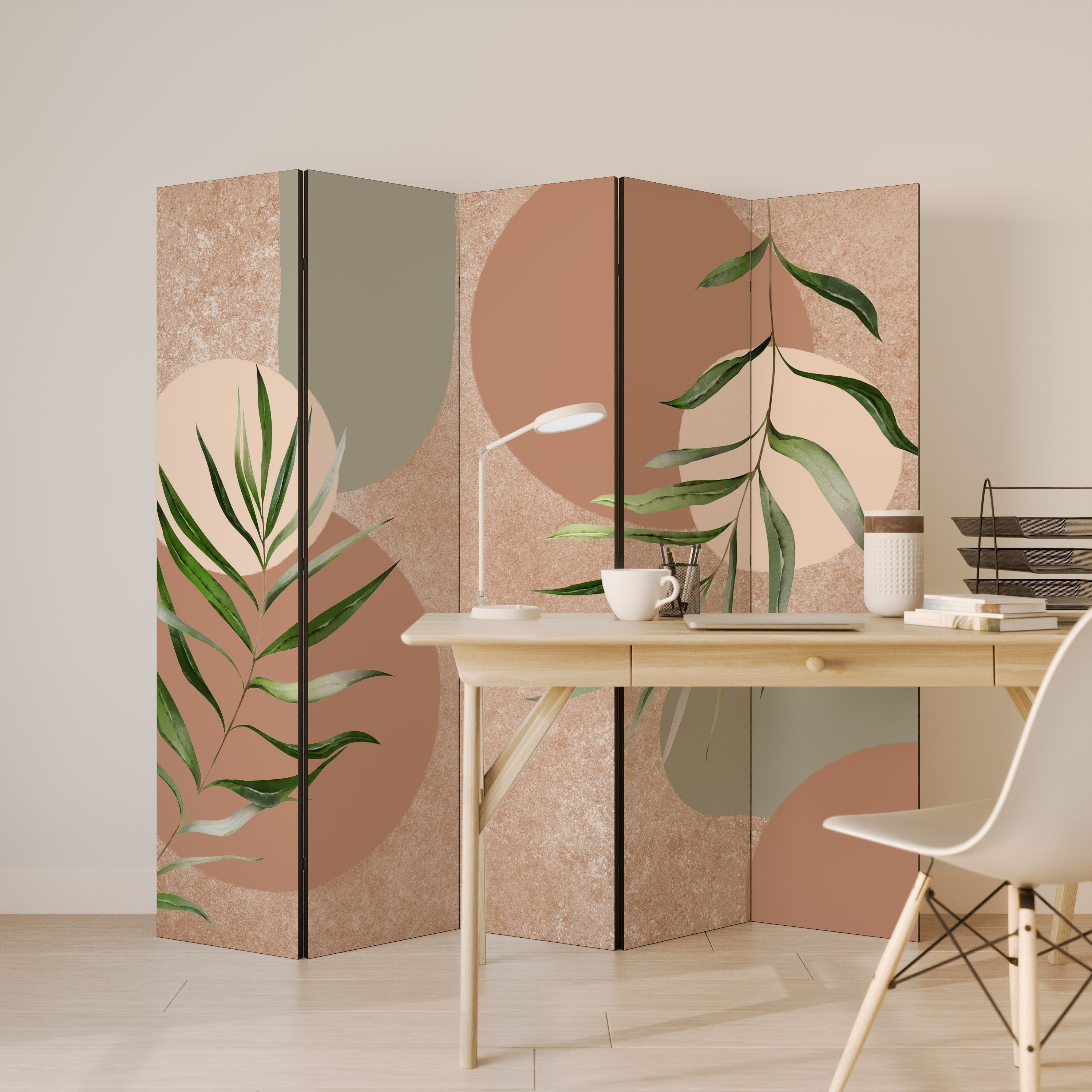 Séparateur de pièce décoratif à 5 panneaux SENSUAL NATURE'S TAPESTRY