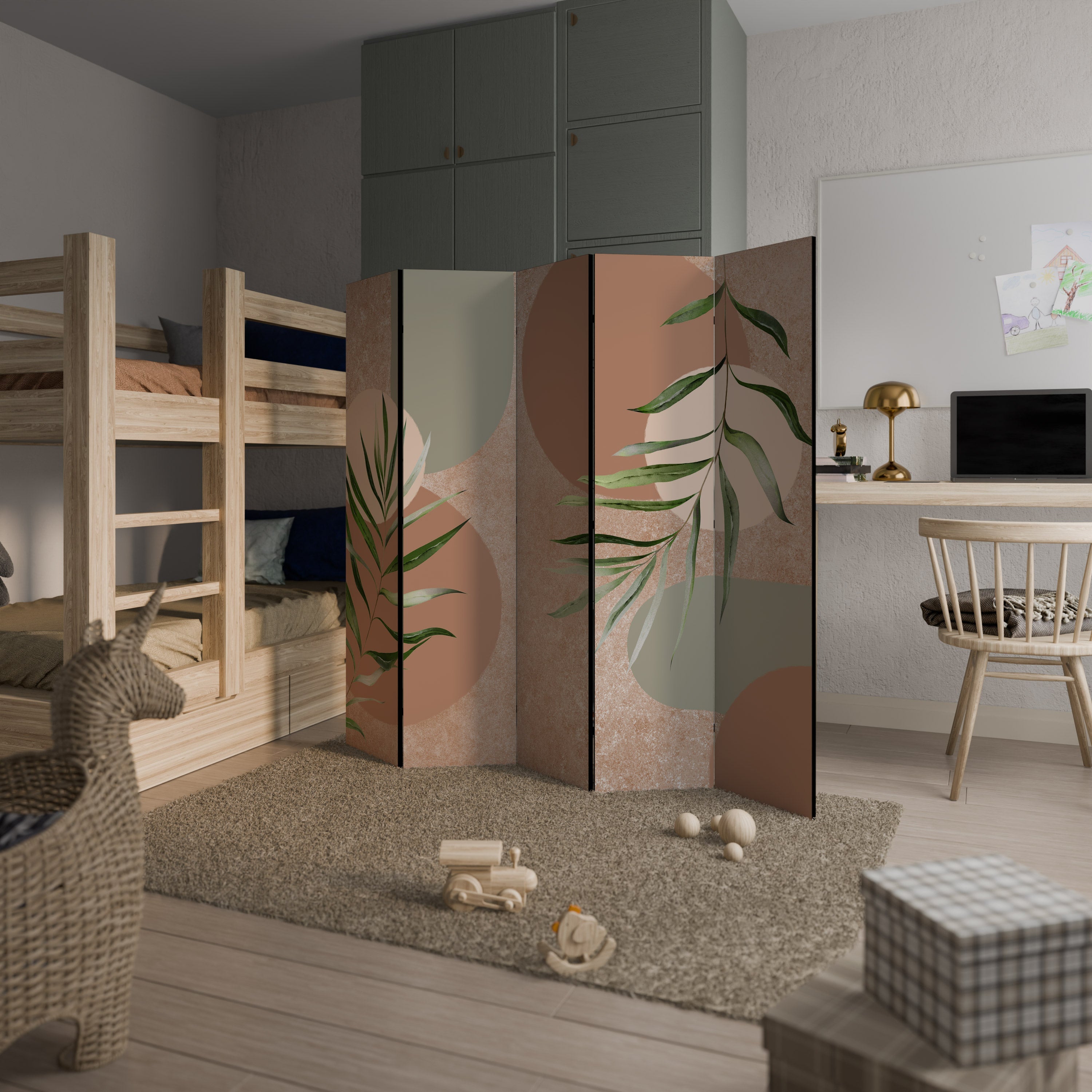 Séparateur de pièce décoratif à 5 panneaux SENSUAL NATURE'S TAPESTRY