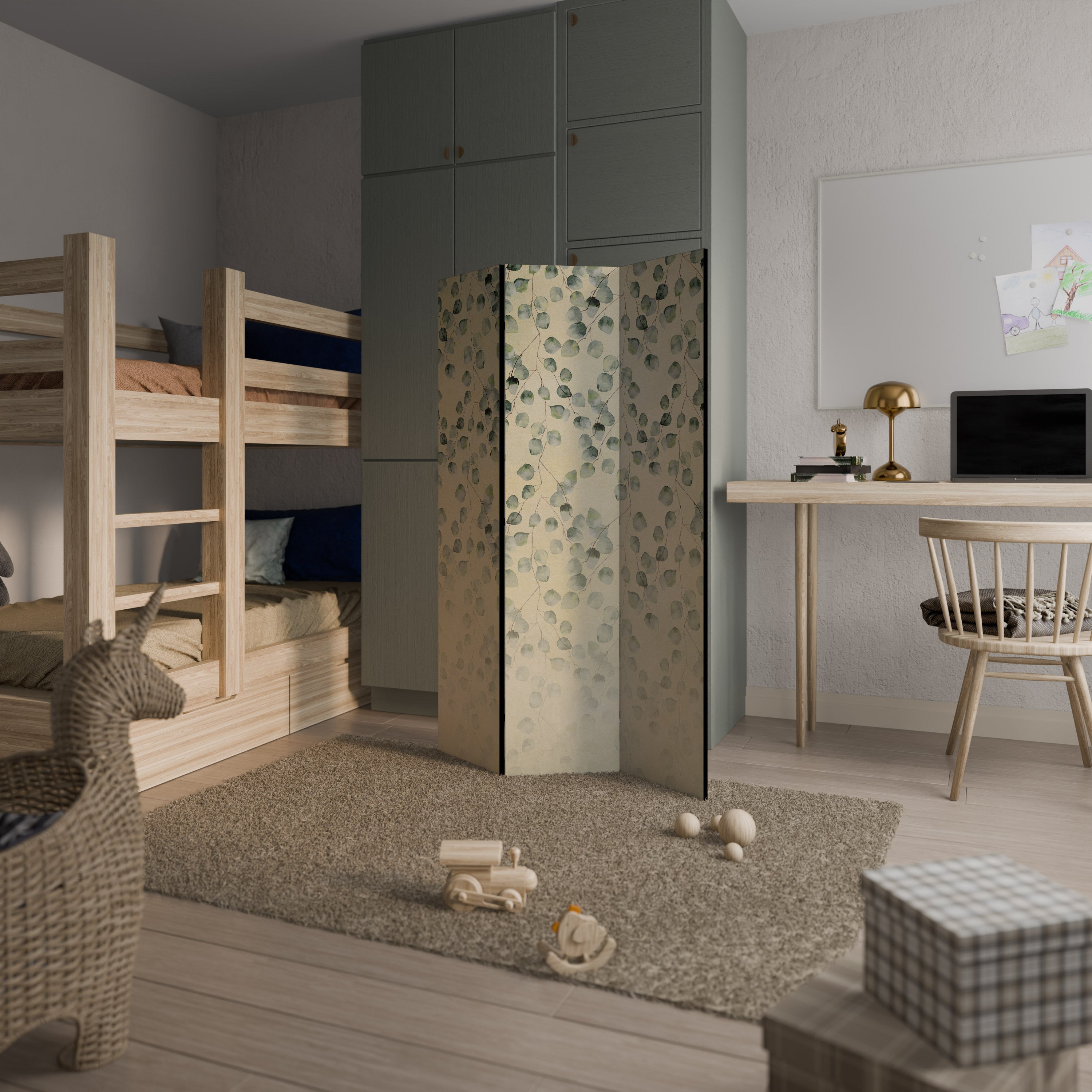 HIDDEN GARDEN TESSERACT 3-Panel Room Divider