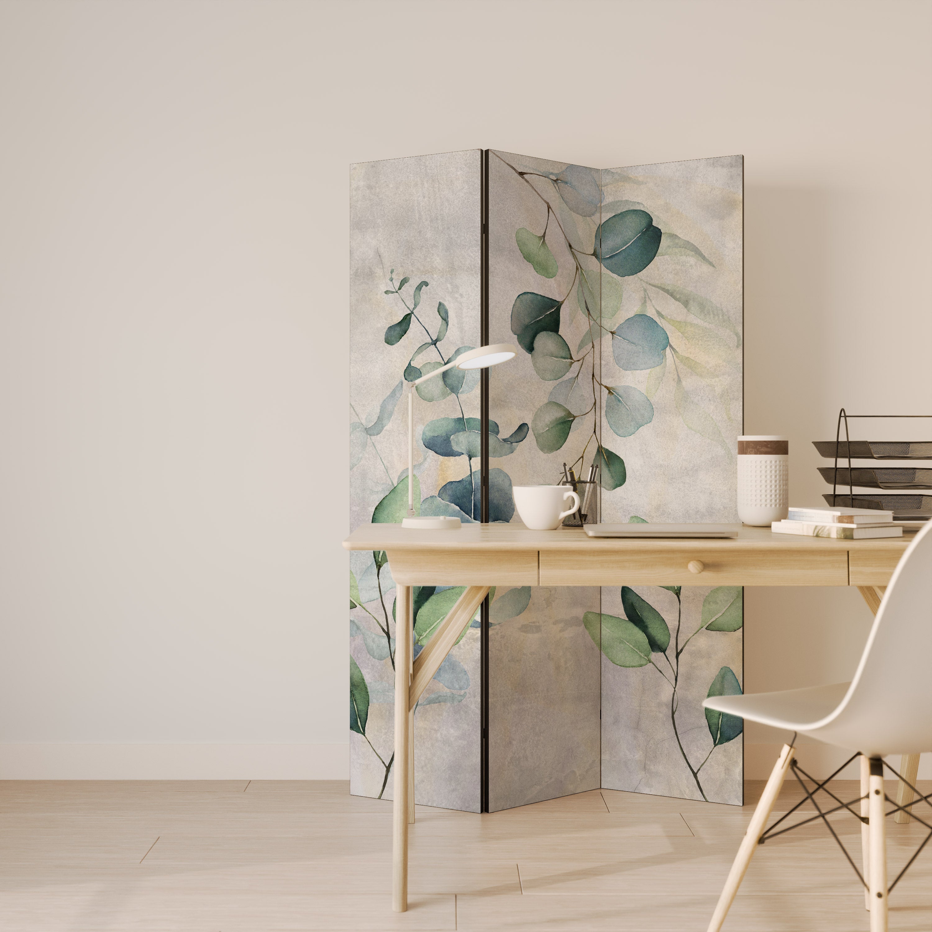 PEACEFUL SPRIGS 3-Panel Room Divider