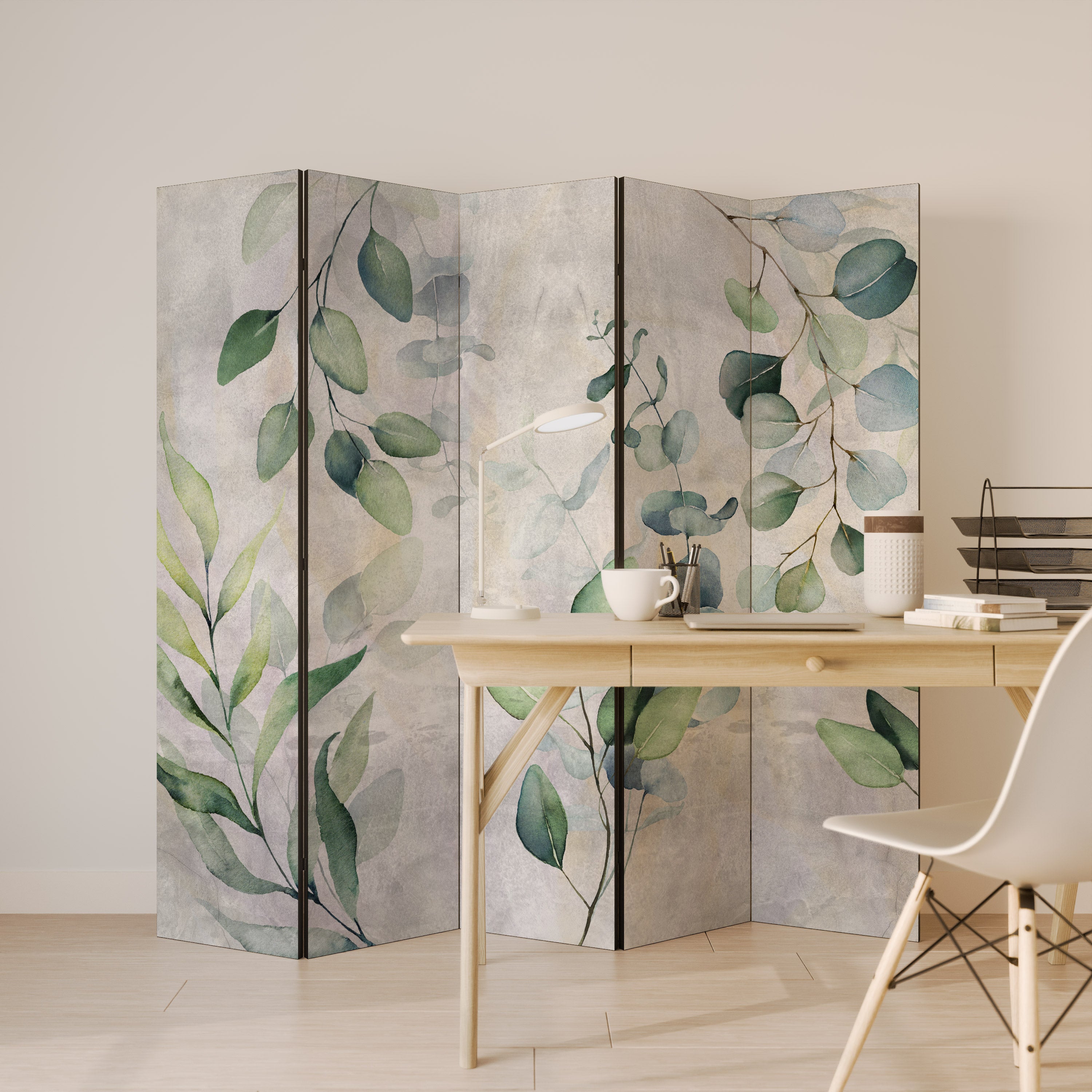 PEACEFUL SPRIGS 5-Panel Room Divider