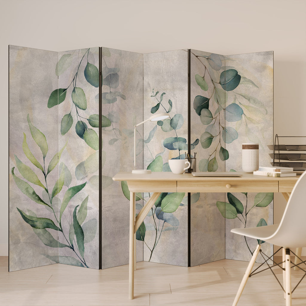 PEACEFUL SPRIGS Decorative 6-Panel Room Divider