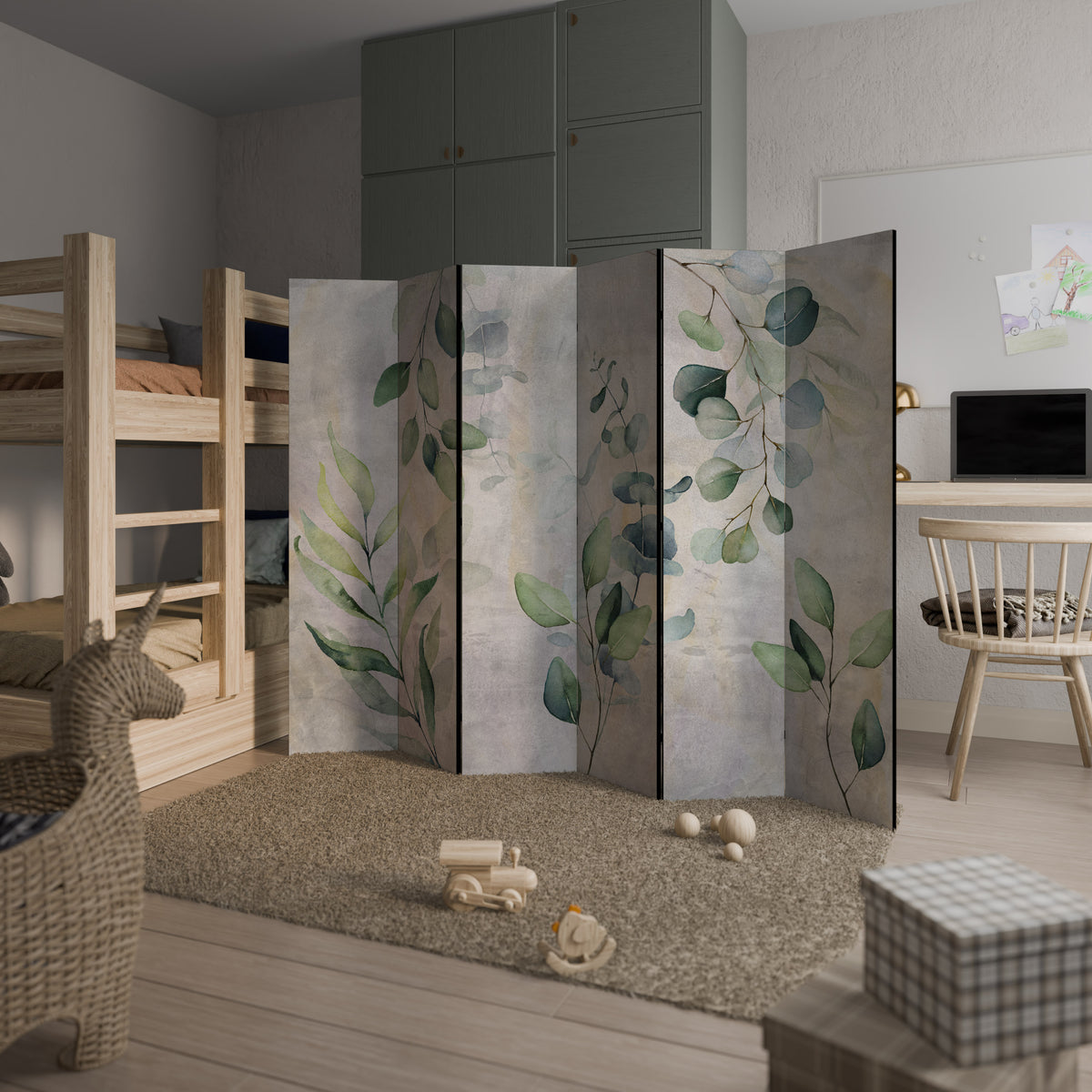 PEACEFUL SPRIGS 6-Panel Room Divider