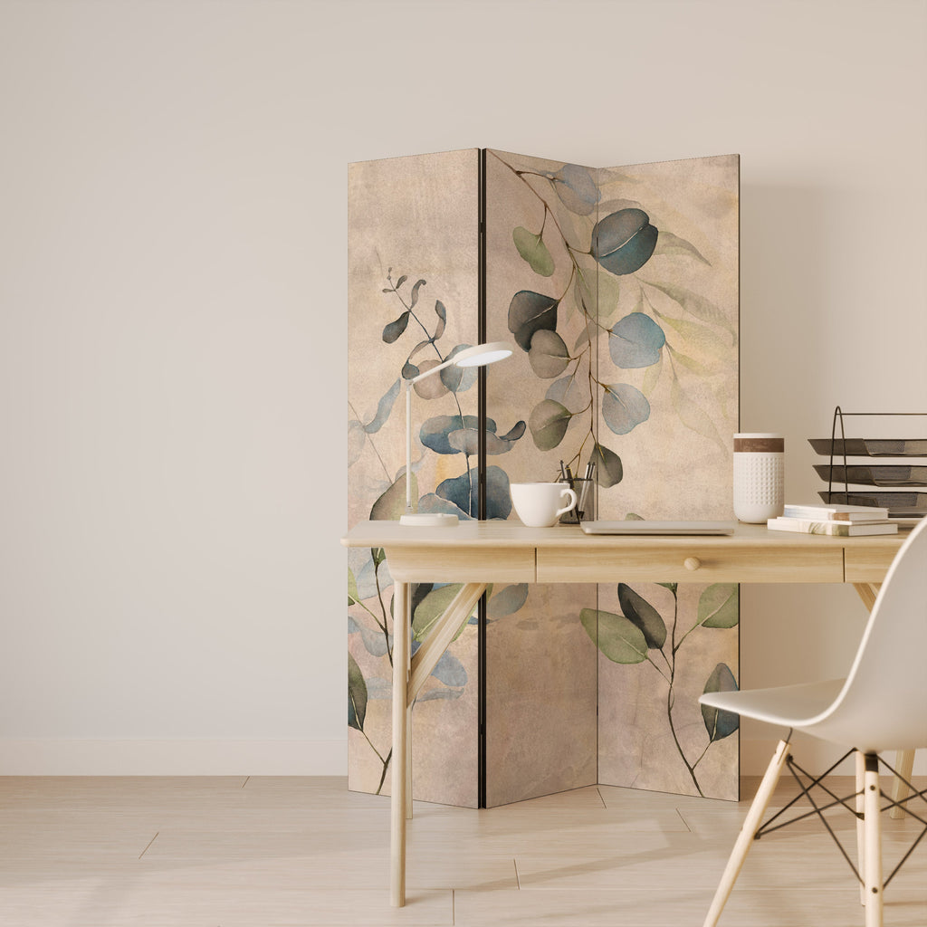 SOFT EARTHEN EMBRACE Decorative 3-Panel Room Divider